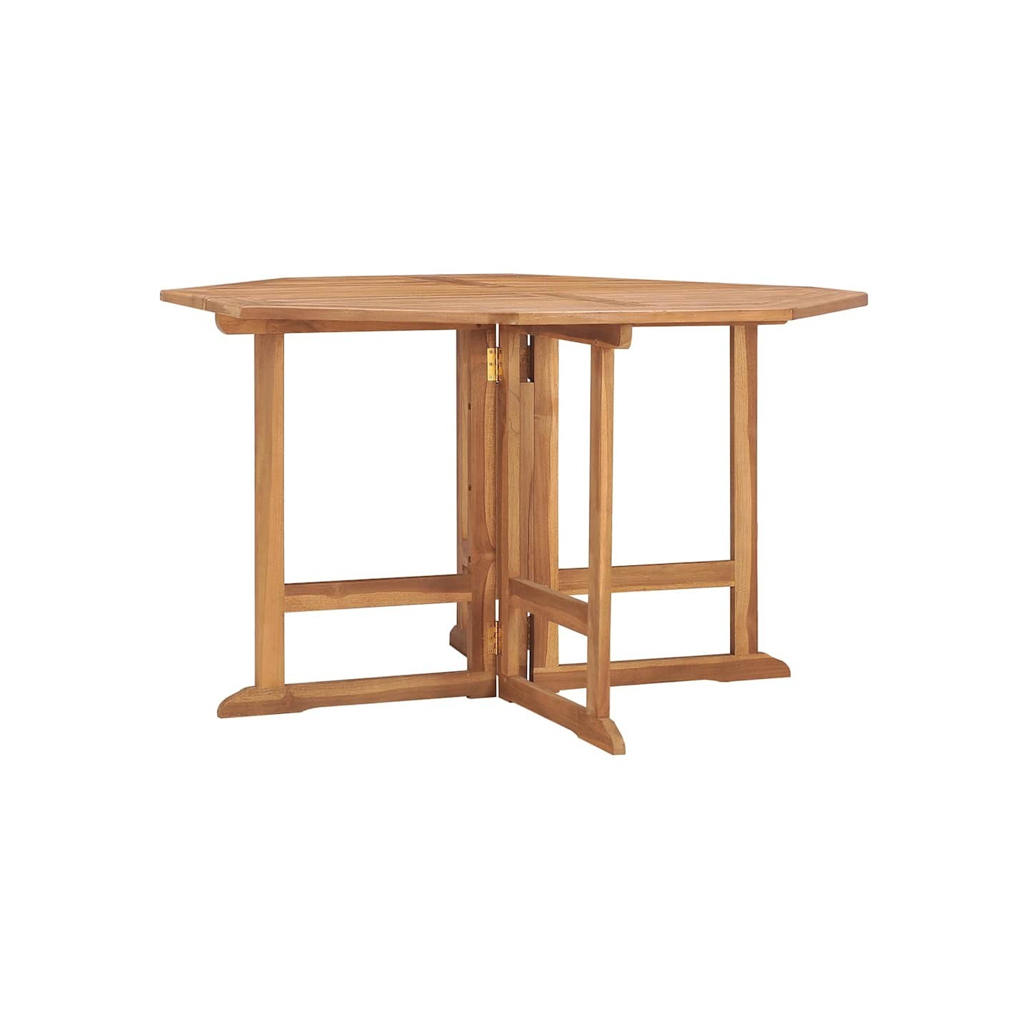 Table à dîner de jardin pliable 110x110x75 cm Teck massif