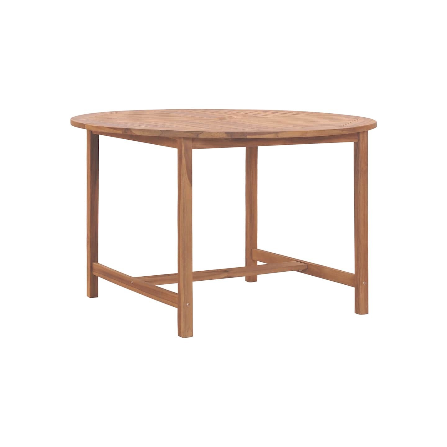 Table de salle à manger de jardin Ø110x75cm Bois massif de teck