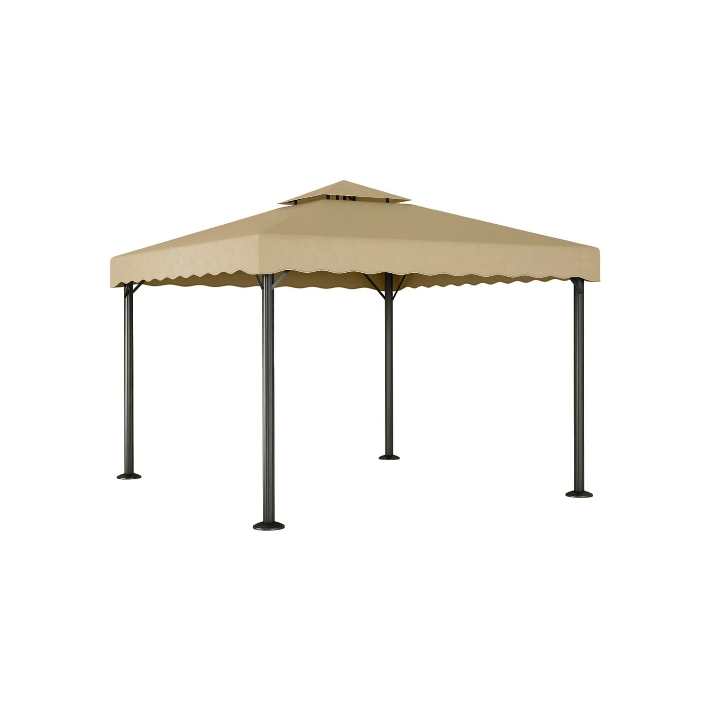 Chapiteau Taupe 3x3 m Aluminium et acier