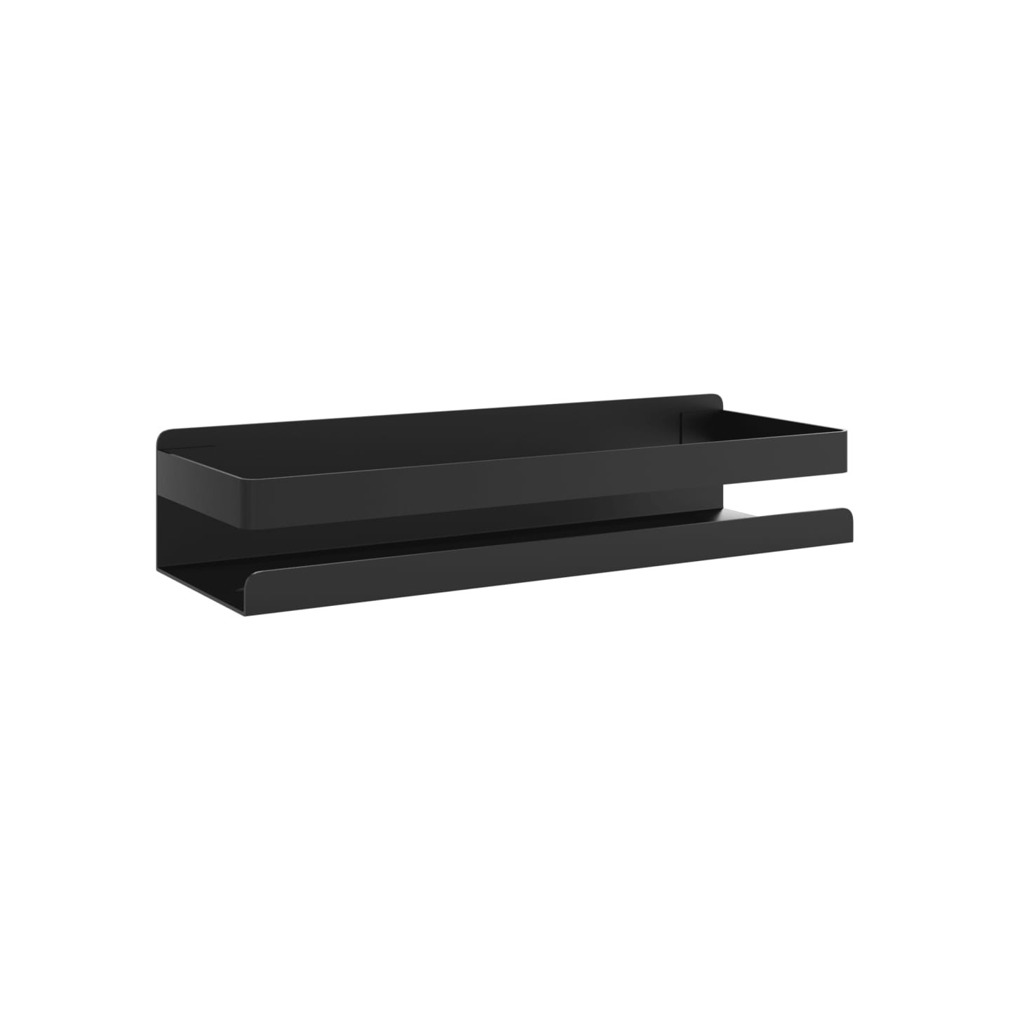 Étagère de douche noir mat acier inoxydable 304 brossé