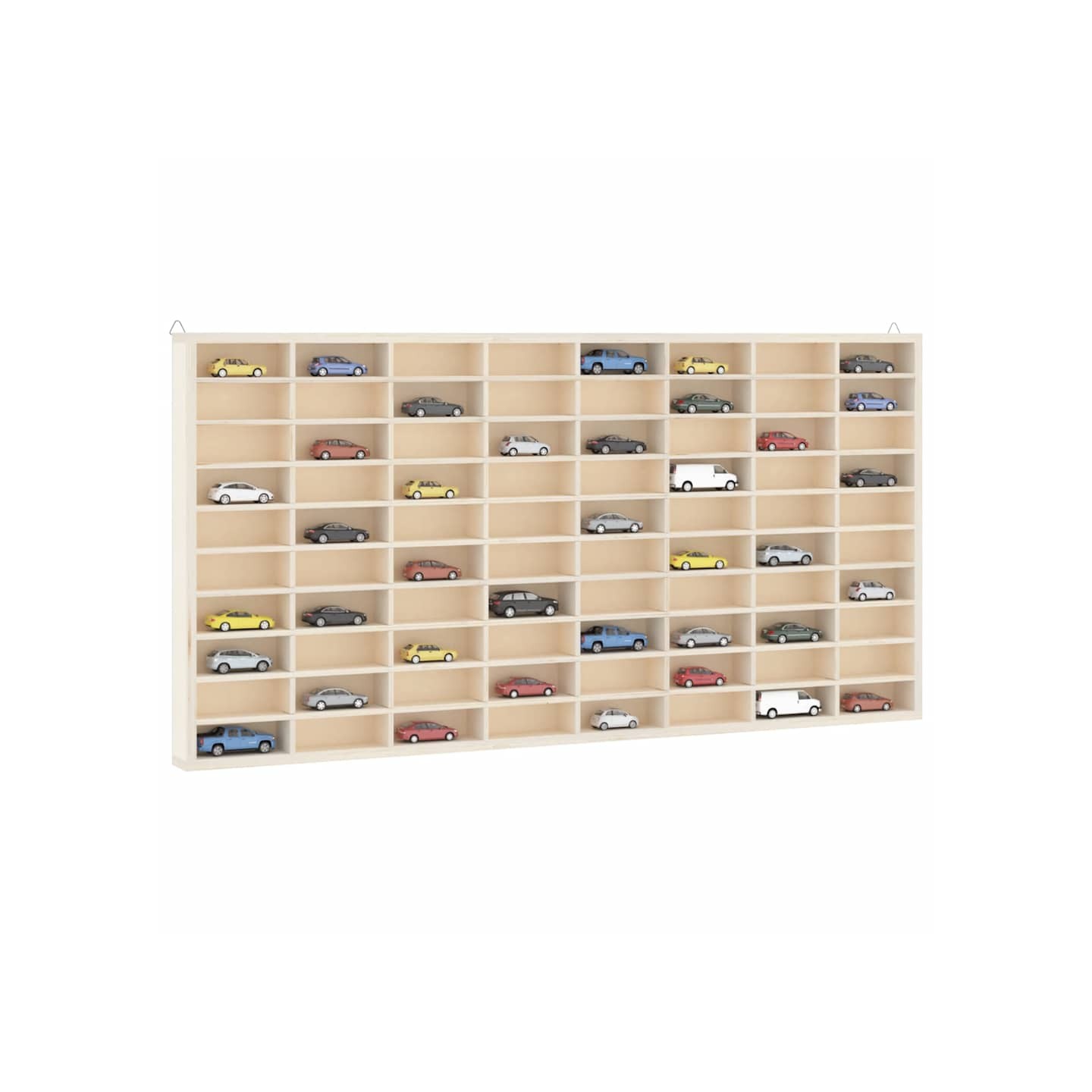 Vitrine de collection en bois 80 compartiments 80x4,5x40,5 cm