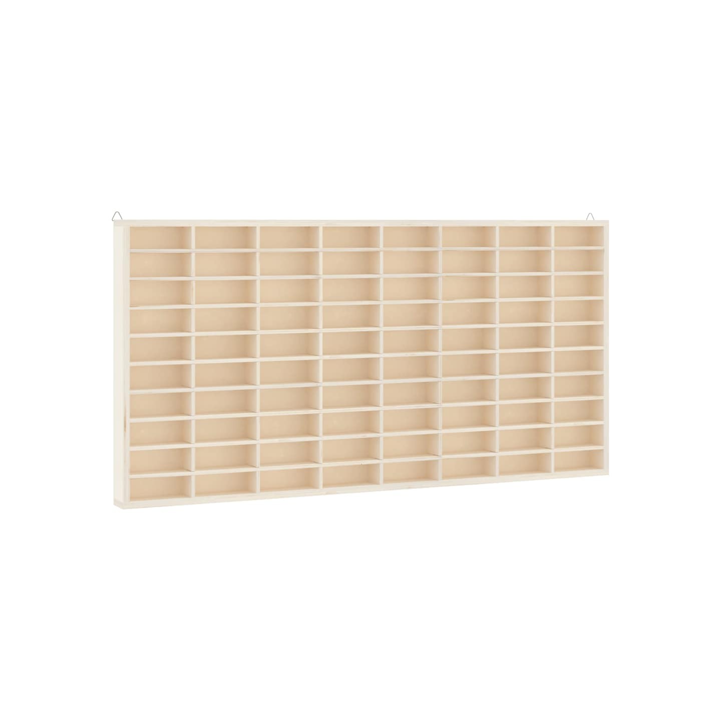 Vitrine de collection en bois 80 compartiments 80x4,5x40,5 cm