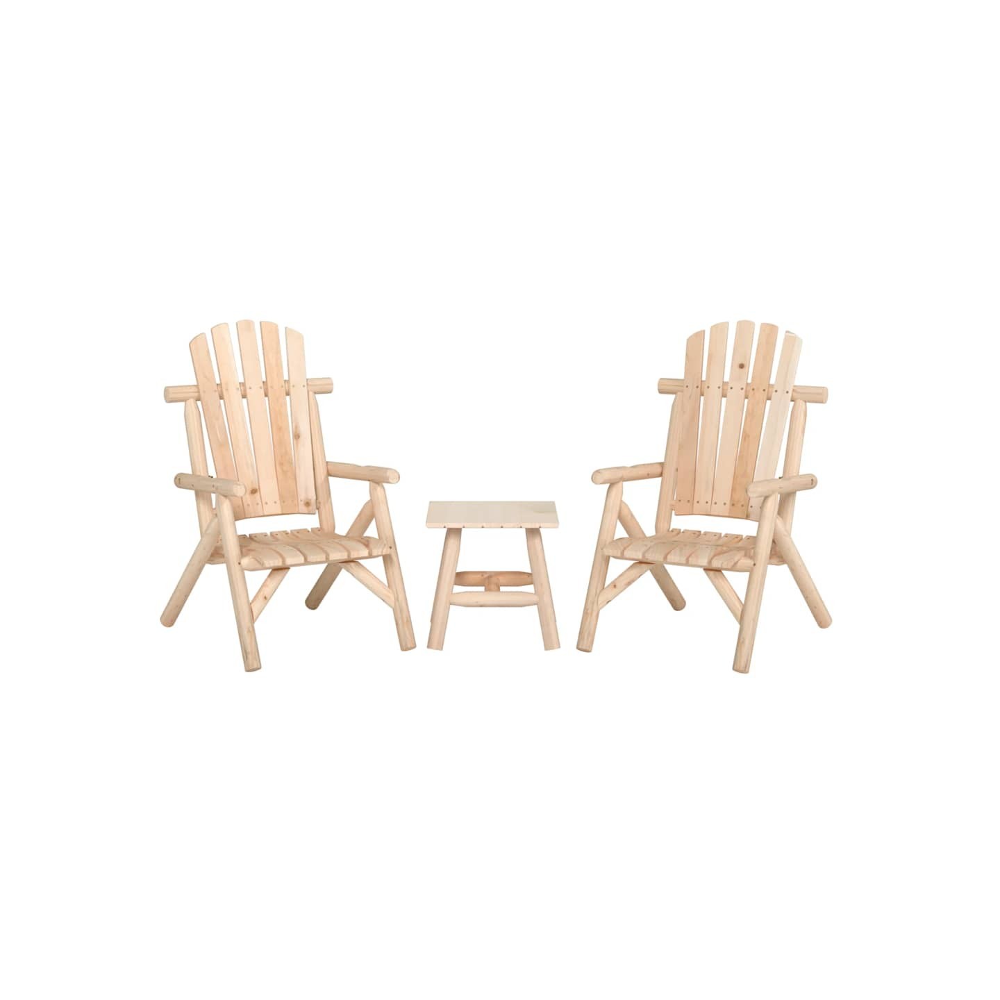 Ensemble de salon de jardin 3 pcs bois massif d'épicéa