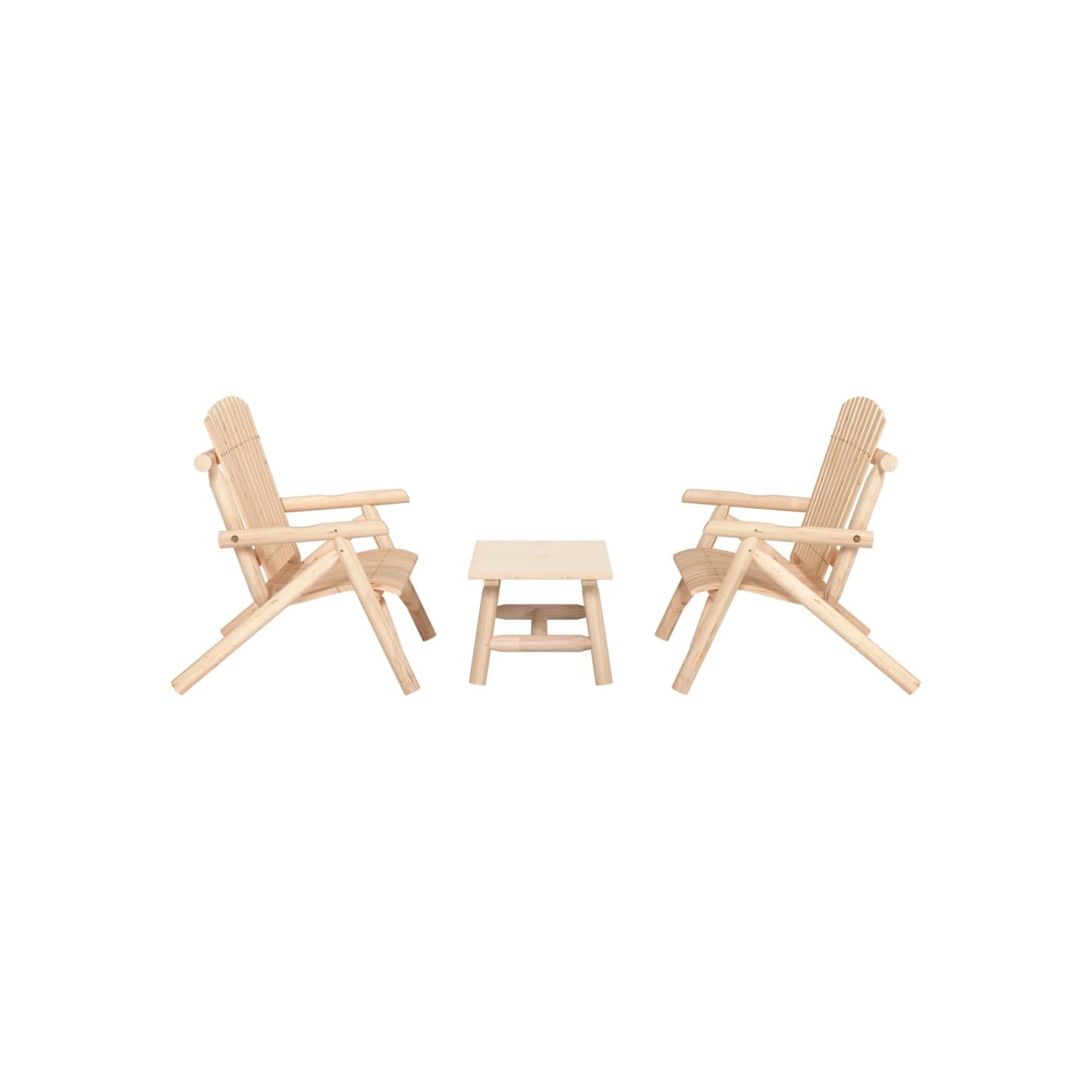Ensemble de salon de jardin 3 pcs bois massif d'épicéa