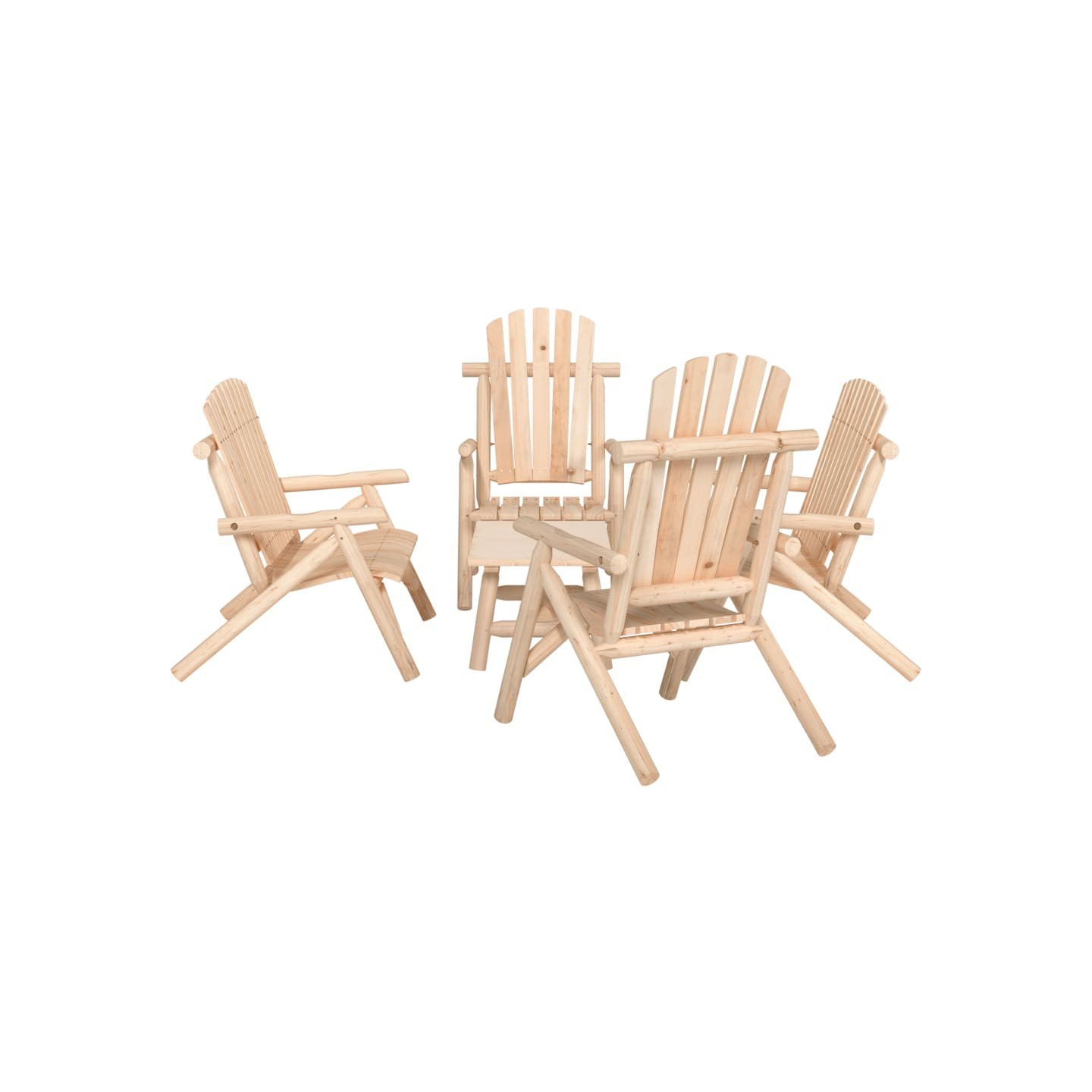 Ensemble de salon de jardin 5 pcs bois massif d'épicéa