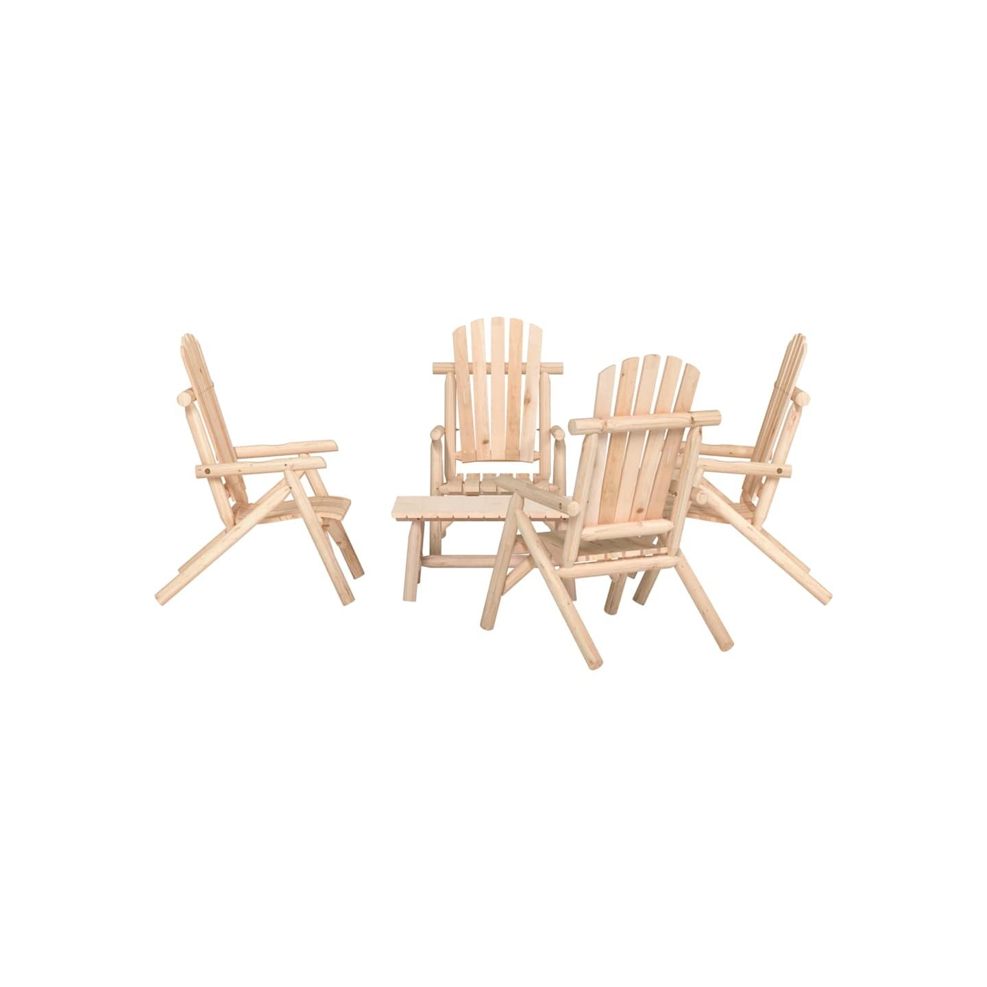 Ensemble de salon de jardin 5 pcs bois massif d'épicéa