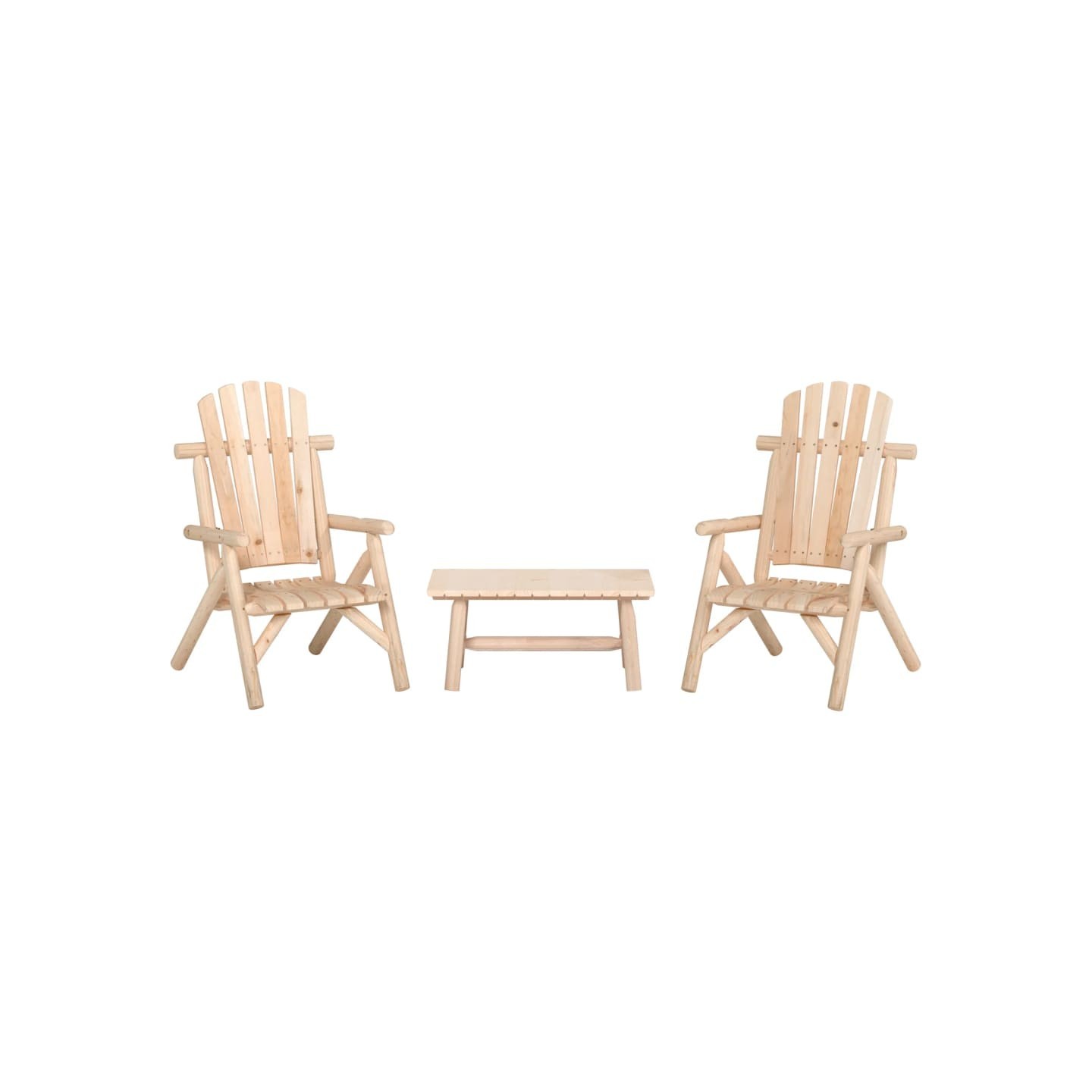 Ensemble de salon de jardin 3 pcs bois massif d'épicéa