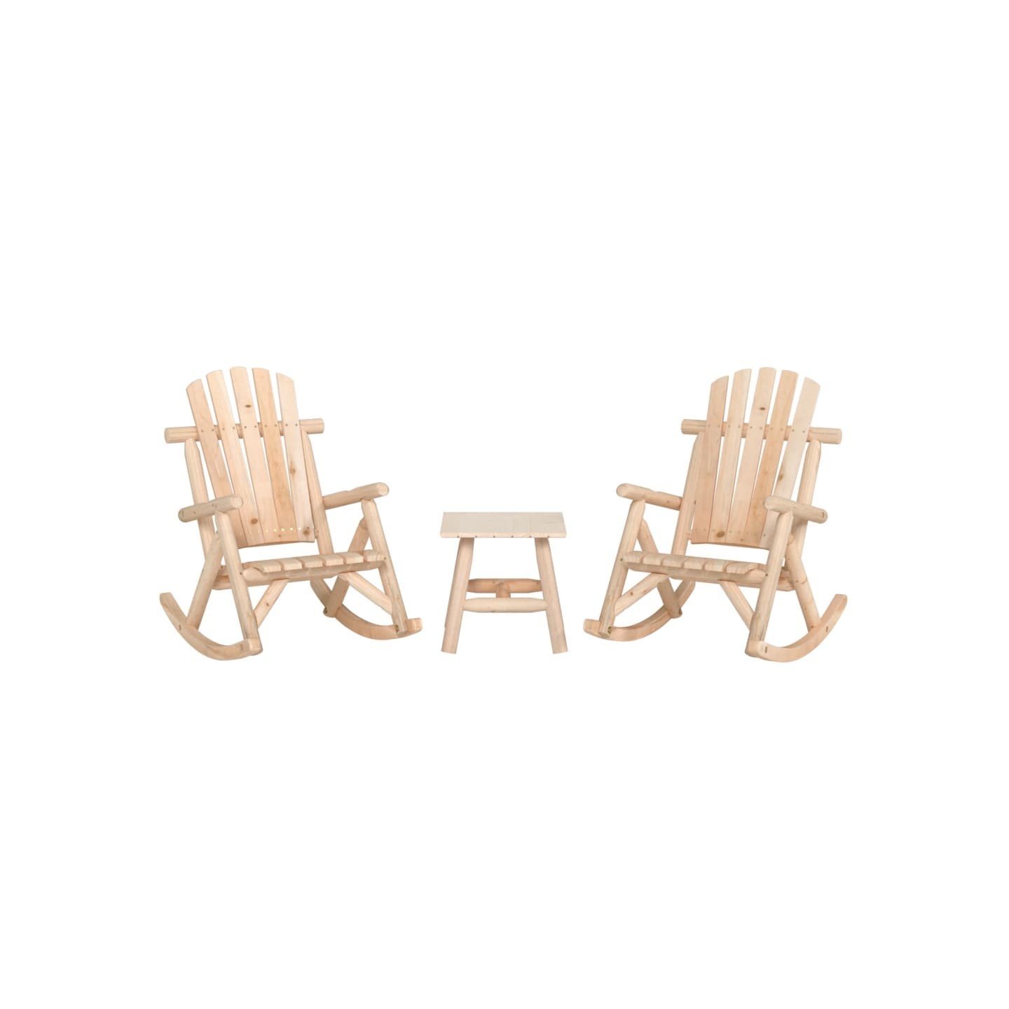 Ensemble de salon de jardin 3 pcs bois massif d'épicéa
