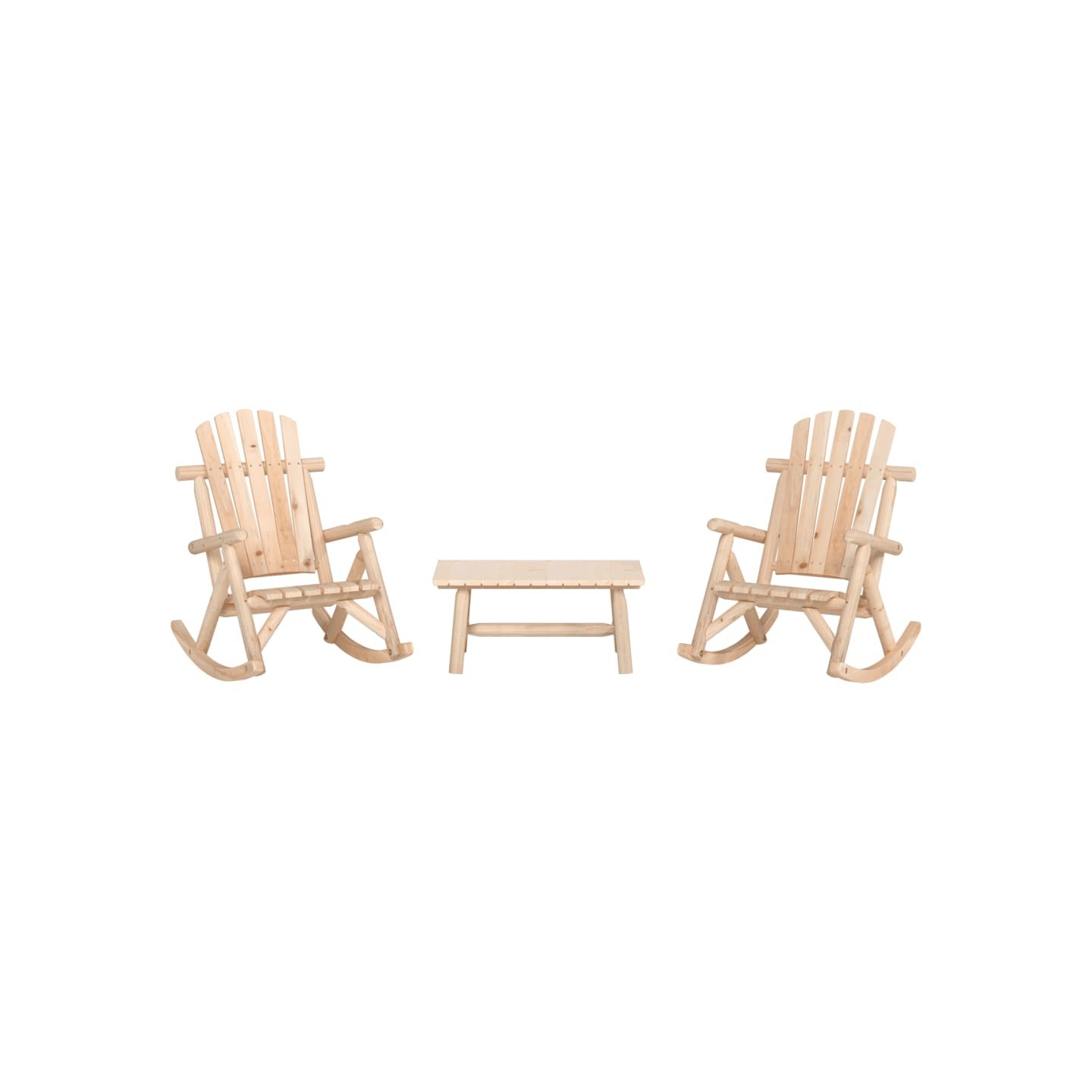 Ensemble de salon de jardin 3 pcs bois massif d'épicéa