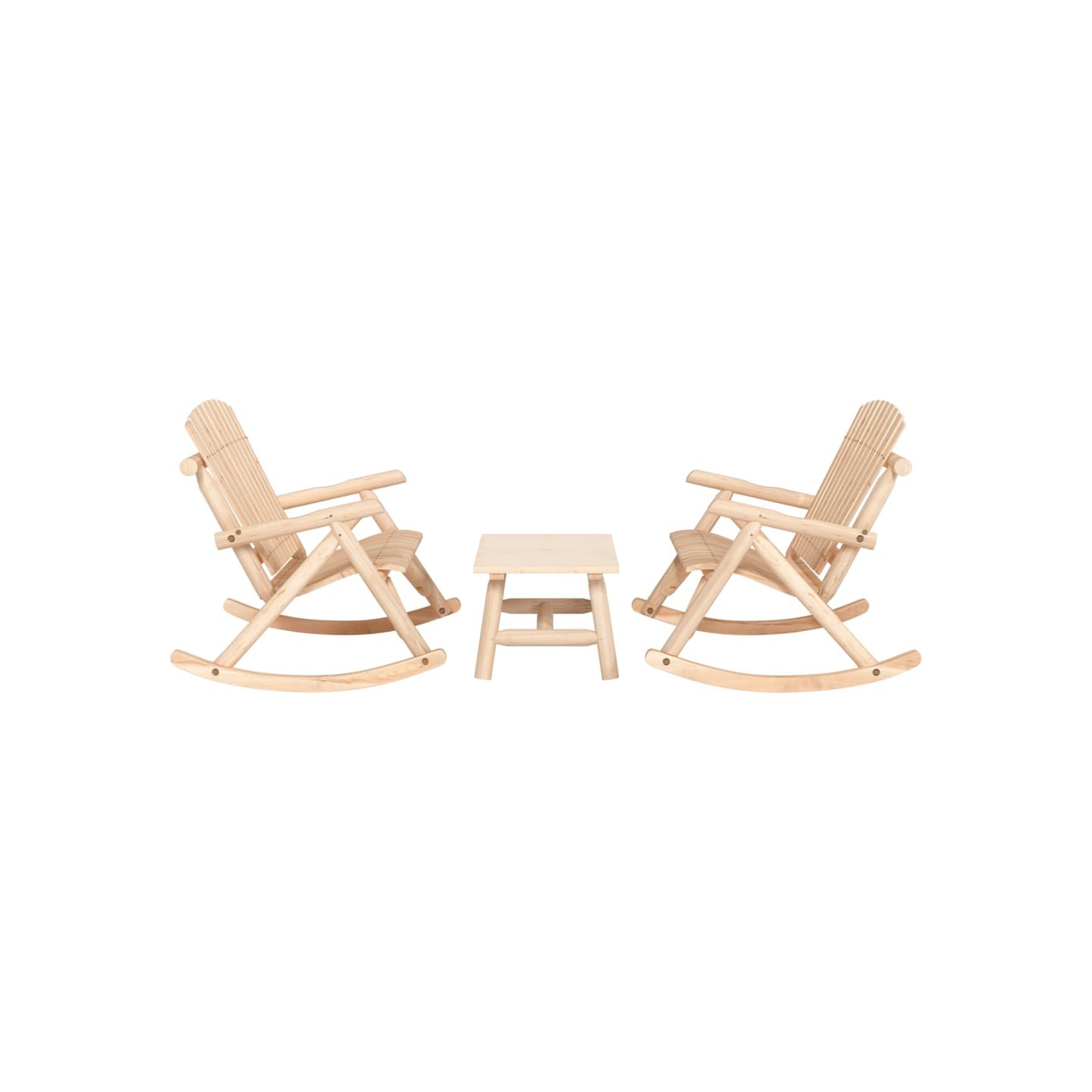 Ensemble de salon de jardin 3 pcs bois massif d'épicéa