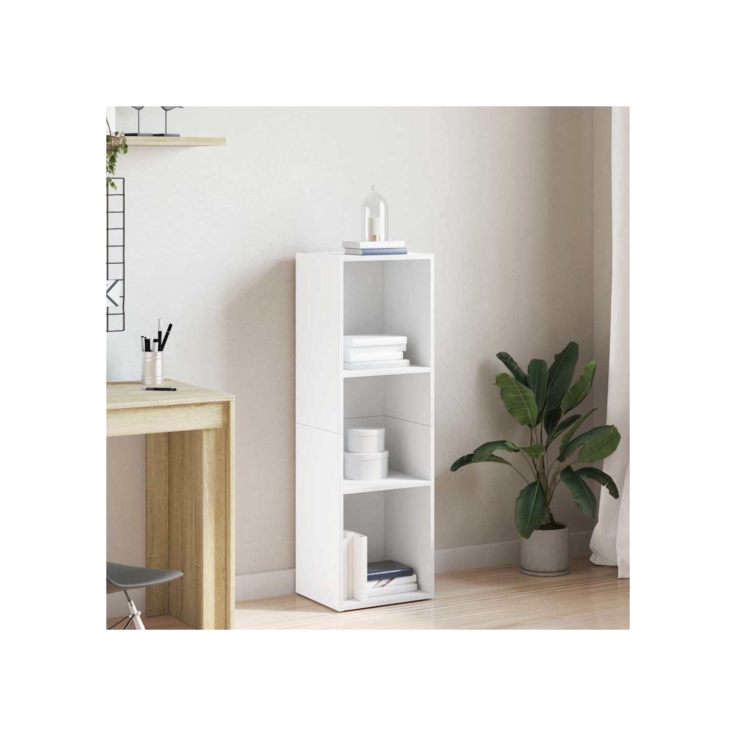 Bibliothèque/Meuble TV Blanc 36x30x114 cm Bois d'ingénierie
