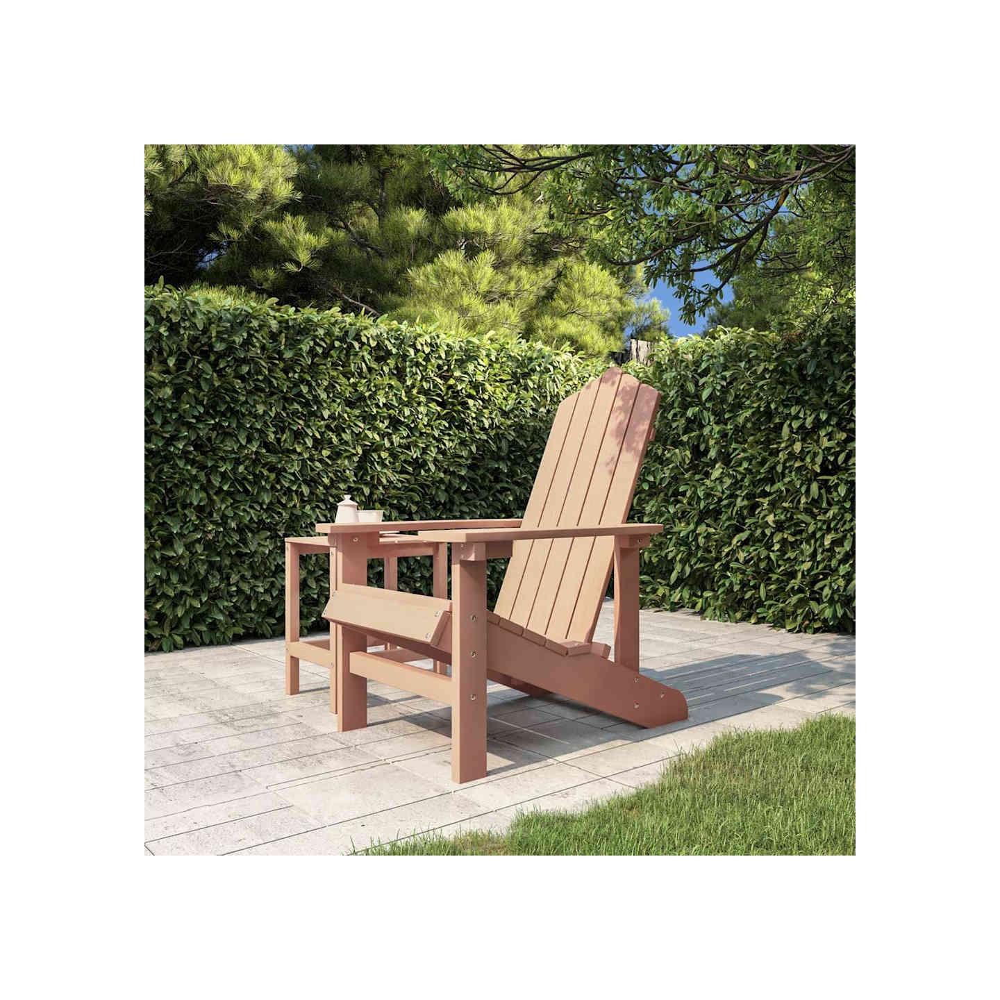 Chaise Adirondack de jardin PEHD marron