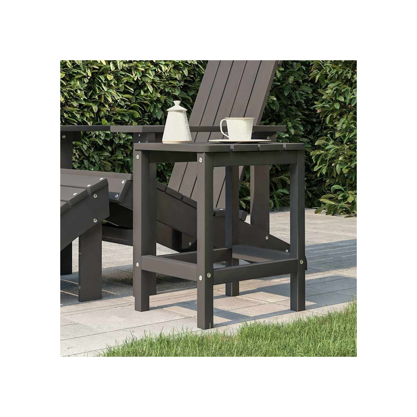 Table de jardin Adirondack Anthracite 38x38x46 cm PEHD