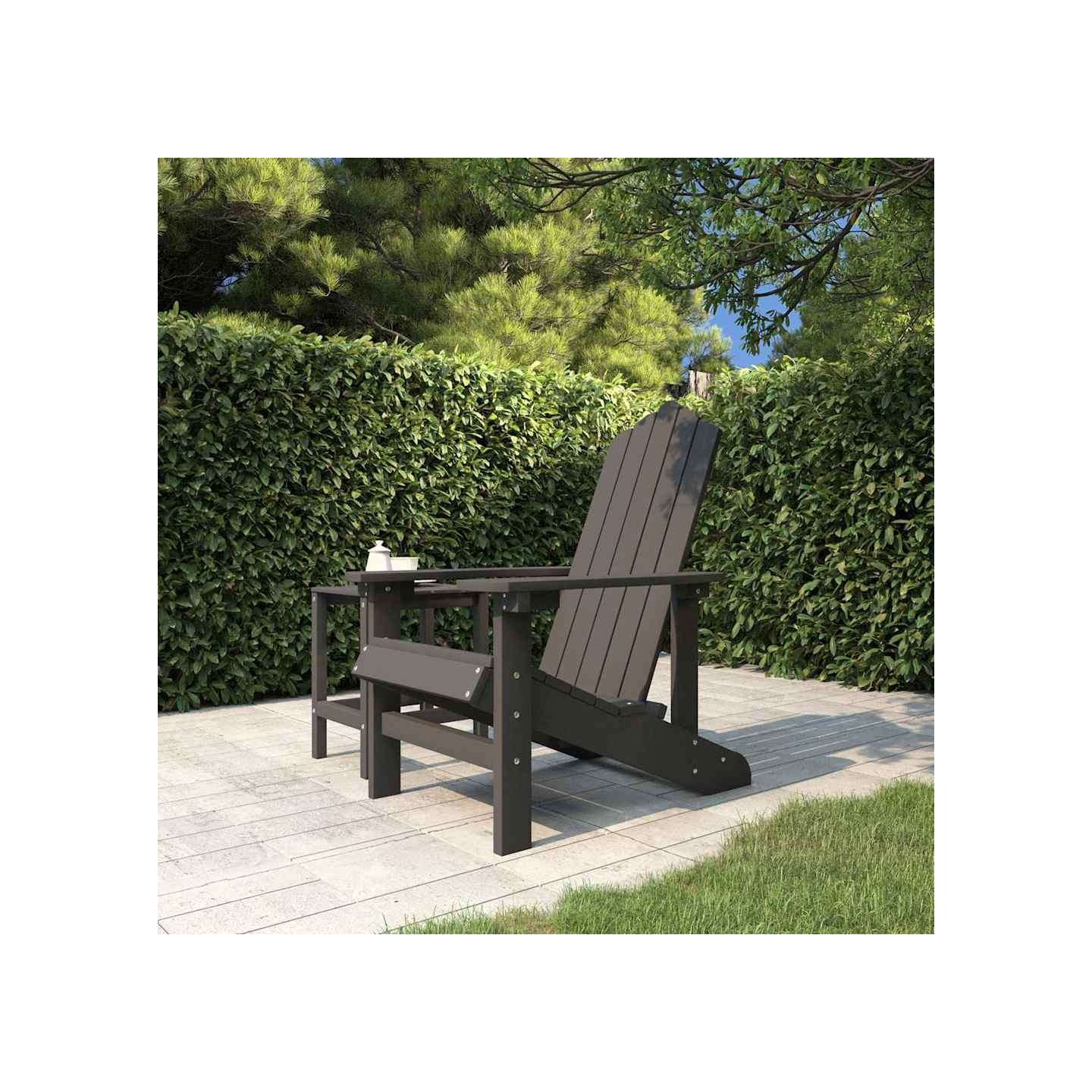 Chaise Adirondack de jardin PEHD anthracite