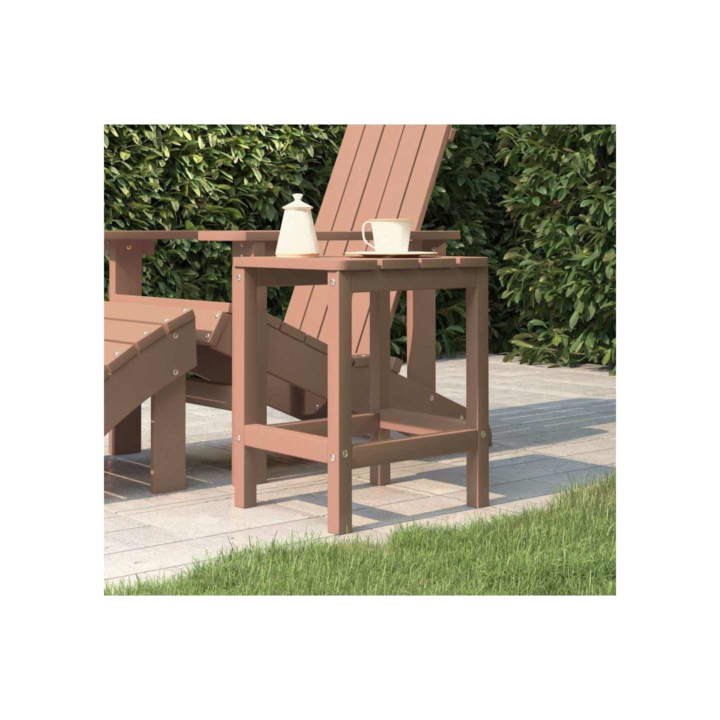 Table de jardin Adirondack Marron 38x38x46 cm PEHD