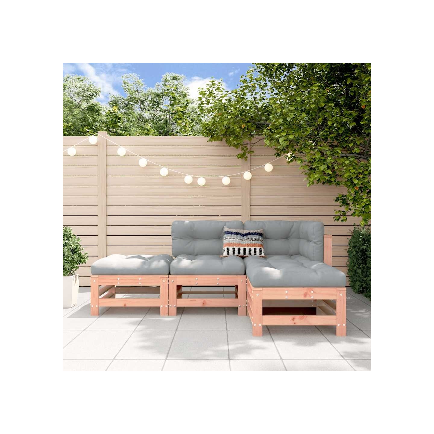 Salon de jardin 4 pcs bois massif douglas