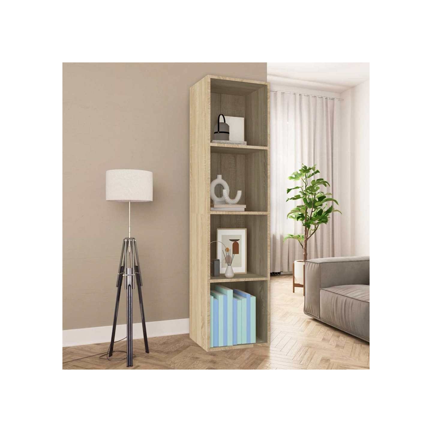 Bibliothèque/Meuble TV Chêne sonoma 36x30x143cm Bois ingénierie