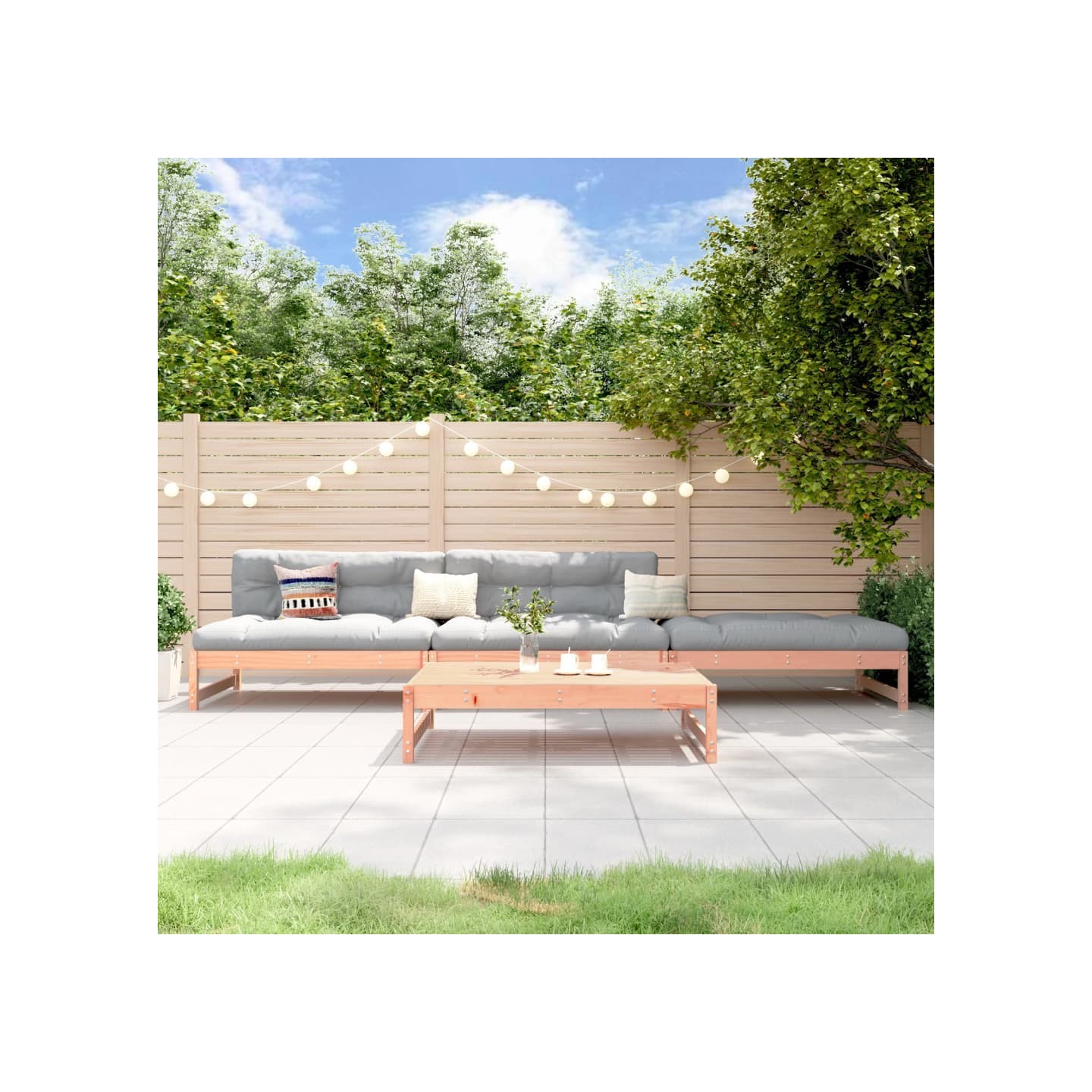Salon de jardin 4 pcs bois massif douglas
