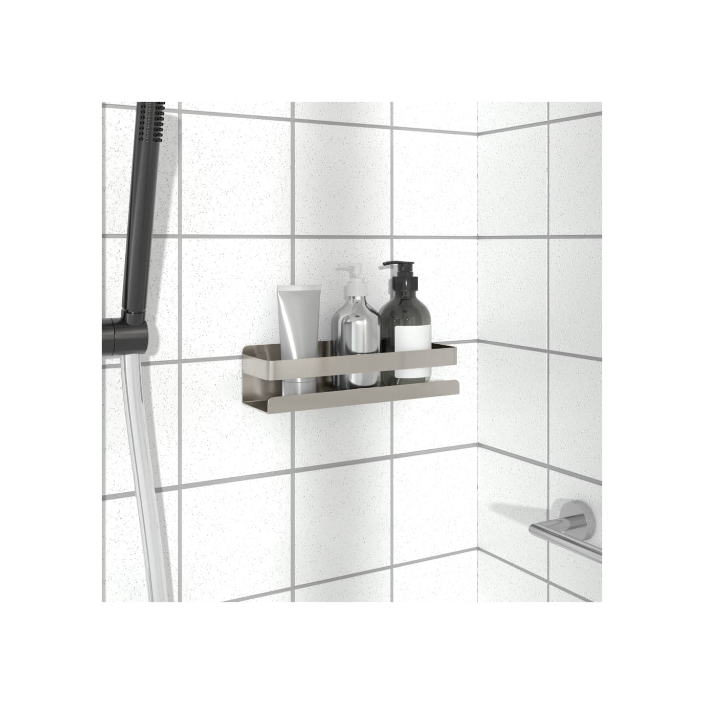 Étagère de douche 23x6,5x6 cm acier inoxydable 304 brossé