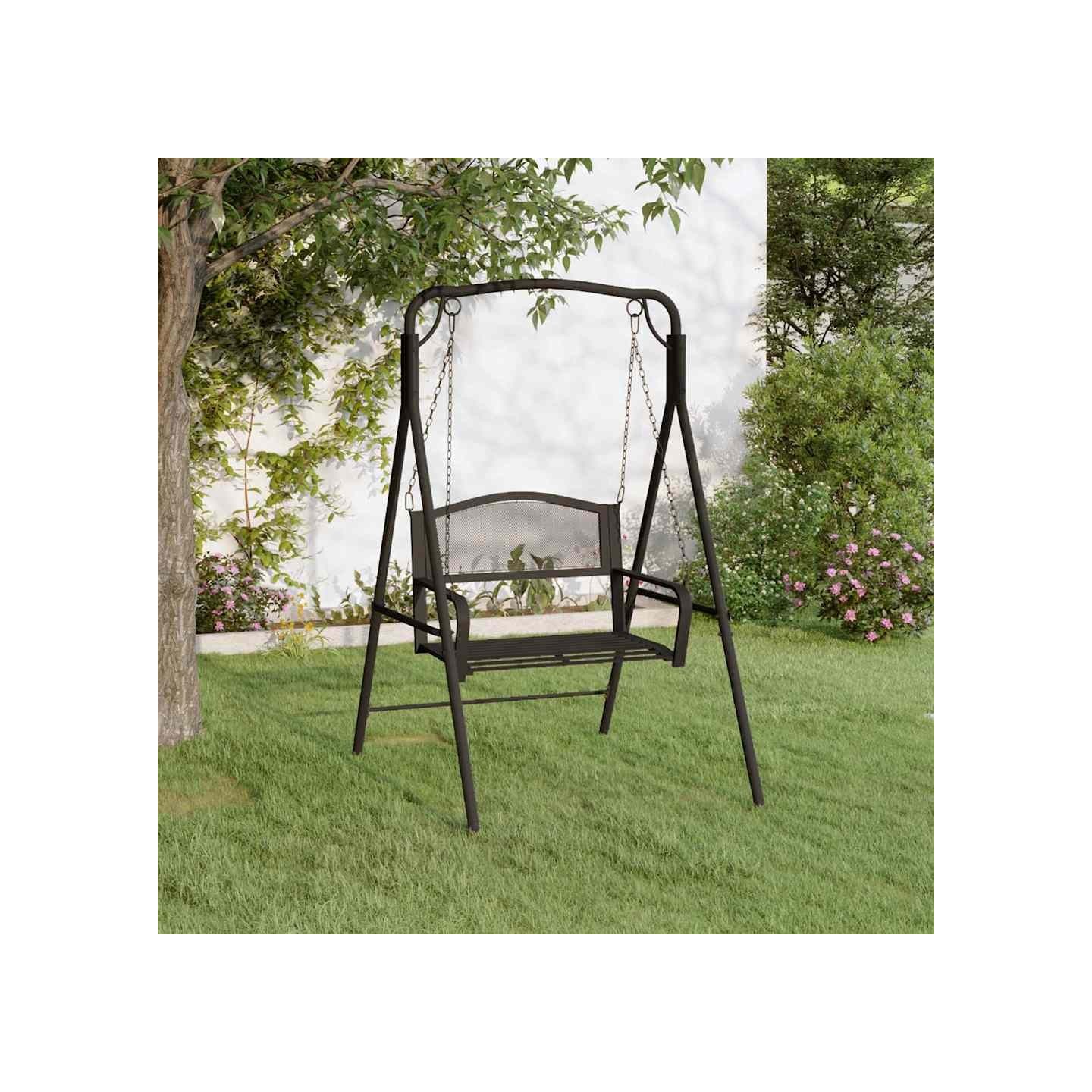 Balancelle 124 cm Noir Acier