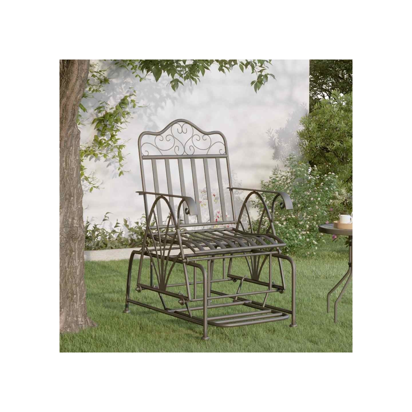 Banc coulissant 61 cm Noir Acier