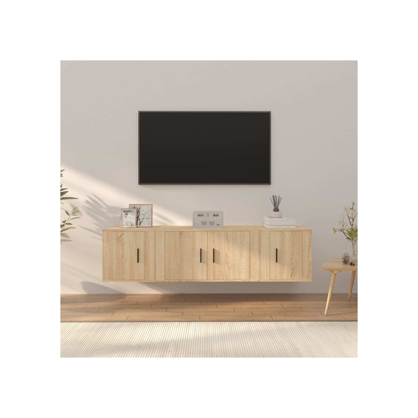 Ensemble de meubles TV 3 pcs Chêne sonoma Bois d'ingénierie