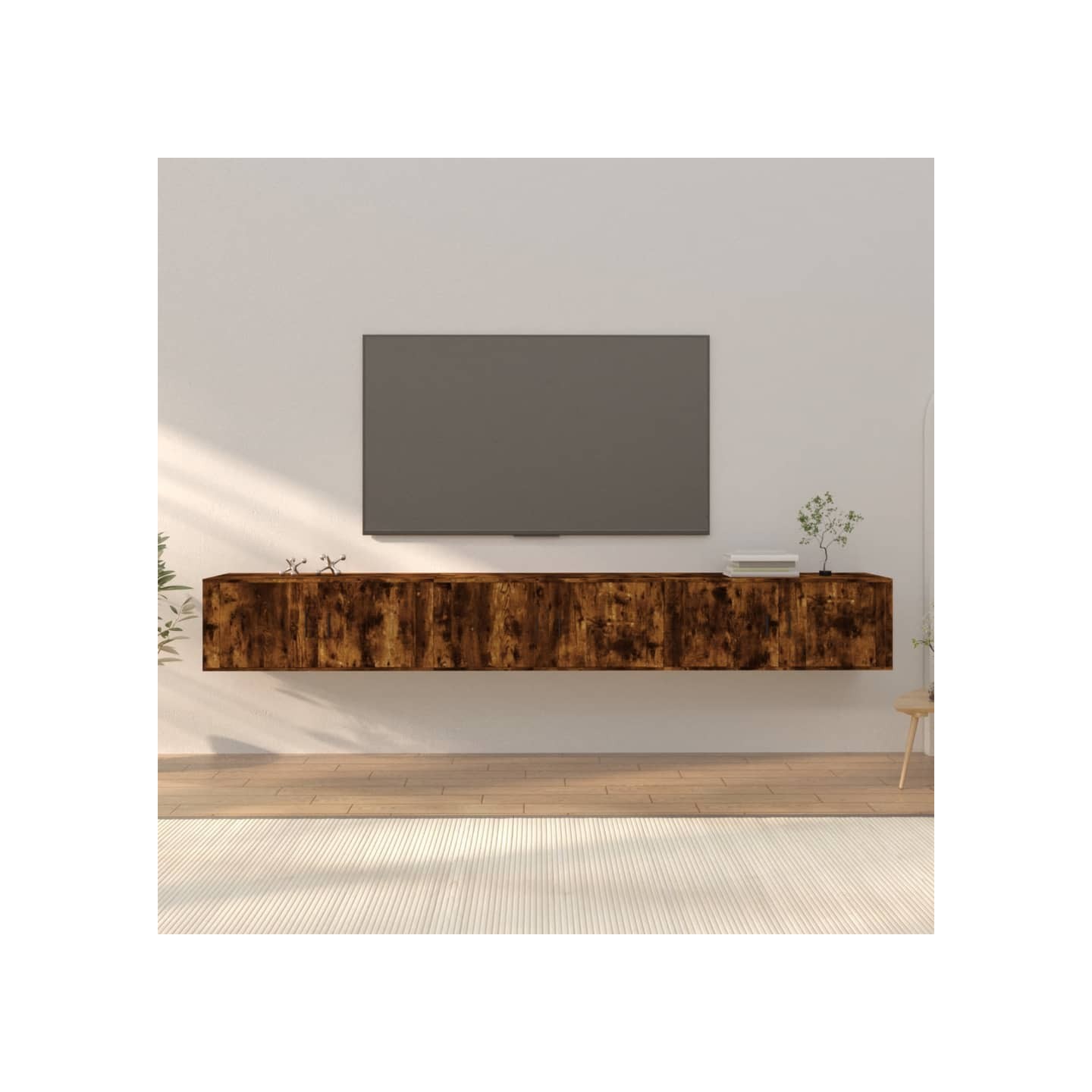 Meubles TV muraux 3 pcs chêne fumé 100x34,5x40 cm