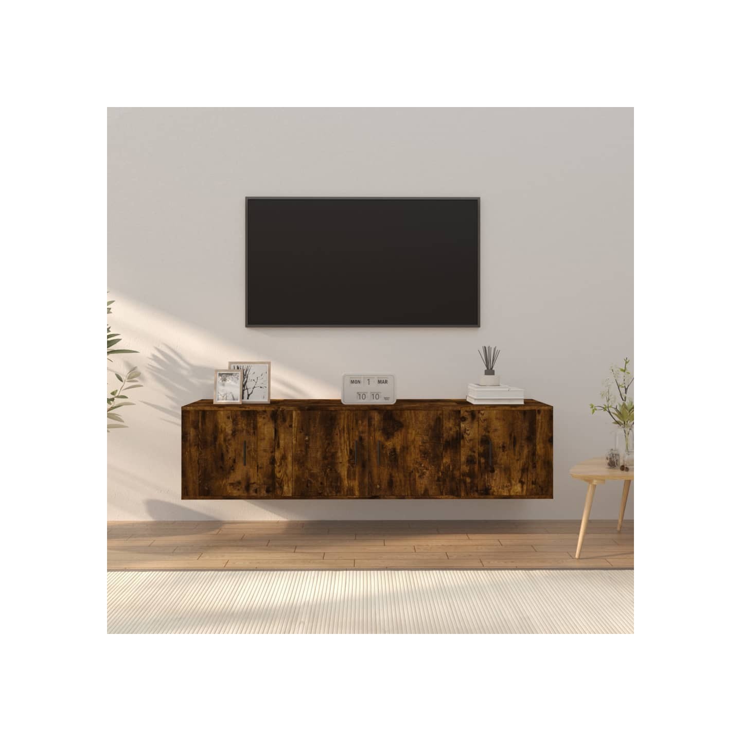Ensemble de meubles TV 3 pcs Chêne fumé Bois d'ingénierie