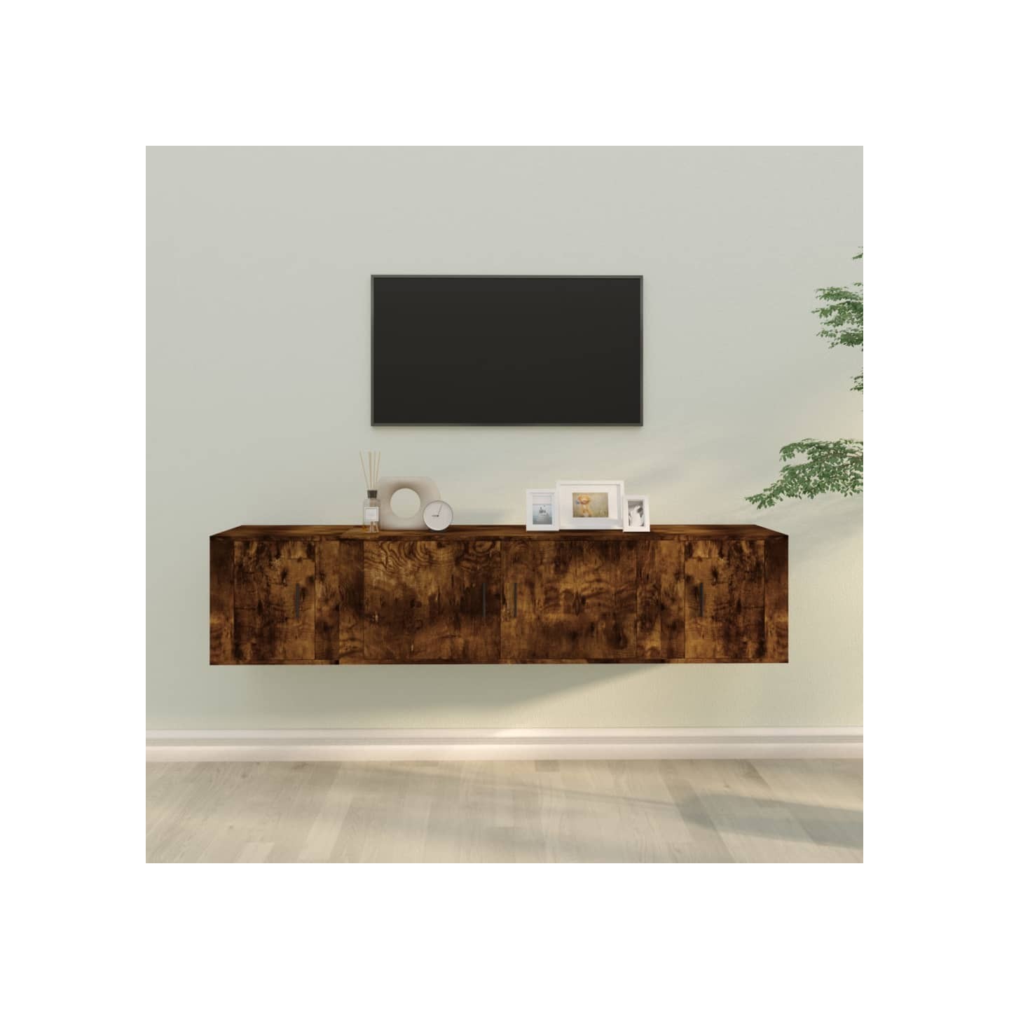 Ensemble de meubles TV 3 pcs Chêne fumé Bois d'ingénierie