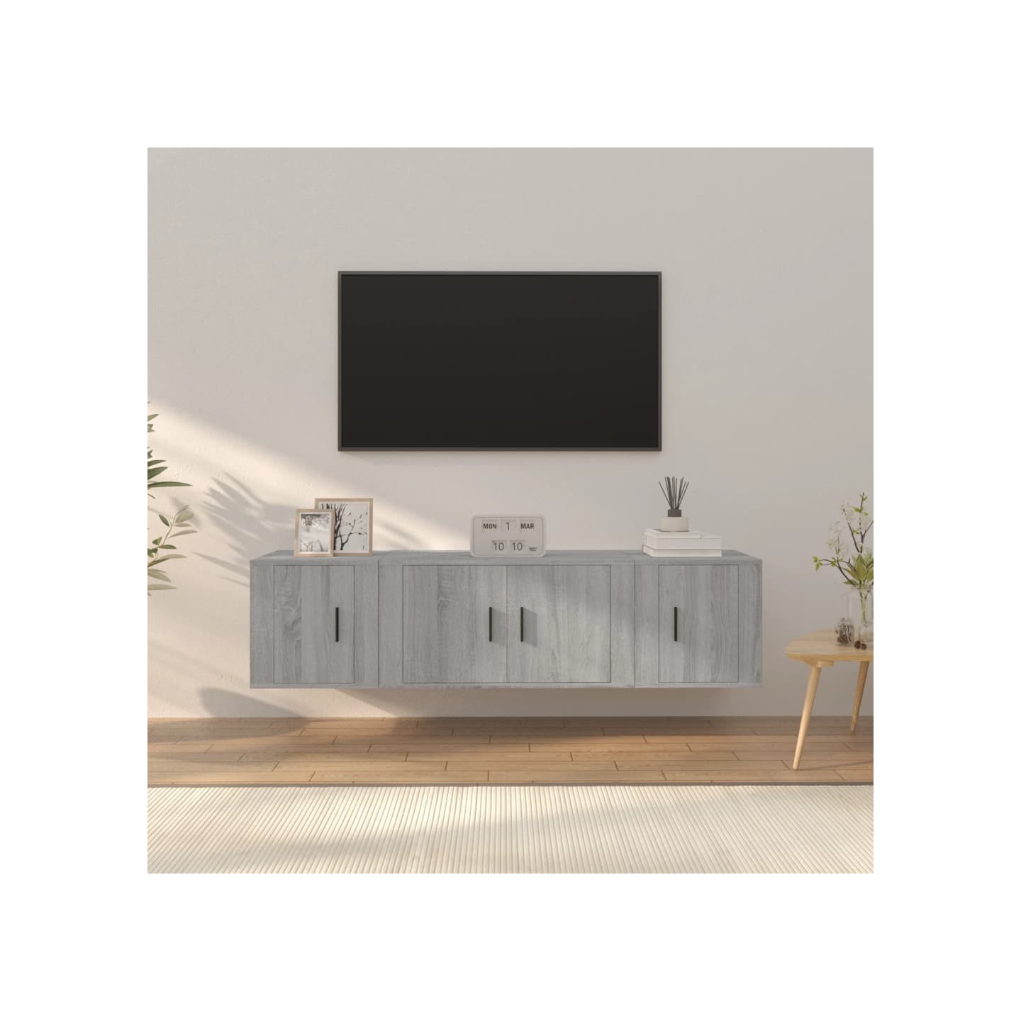 Ensemble de meubles TV 3 pcs Sonoma gris Bois d'ingénierie