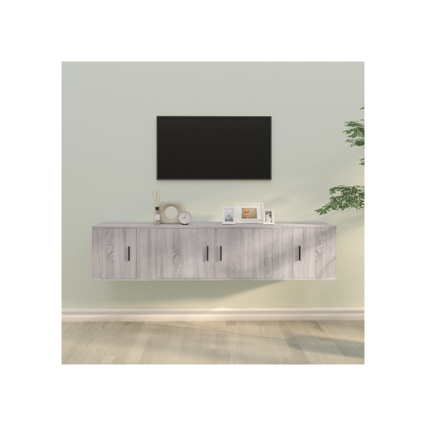 Ensemble de meubles TV 3 pcs Sonoma gris Bois d'ingénierie