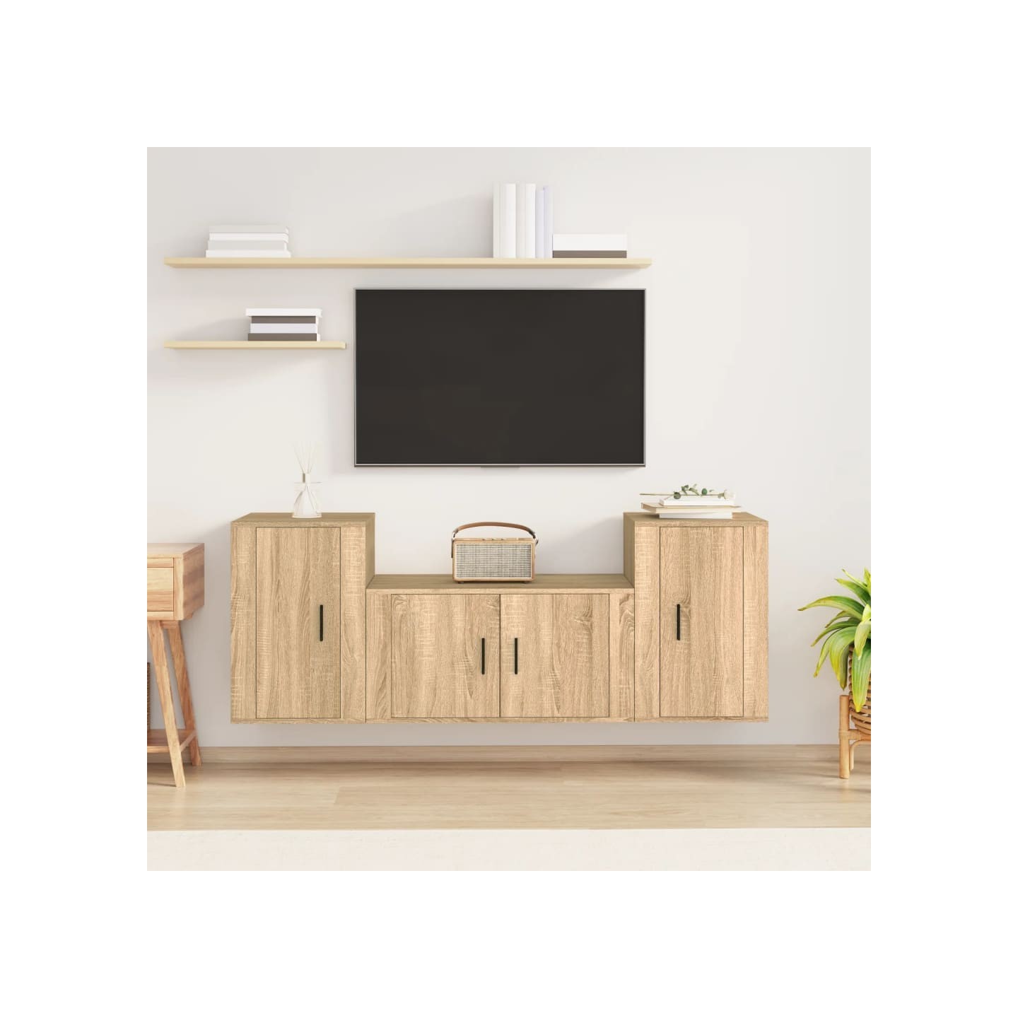 Ensemble de meubles TV 3 pcs Chêne sonoma Bois d'ingénierie