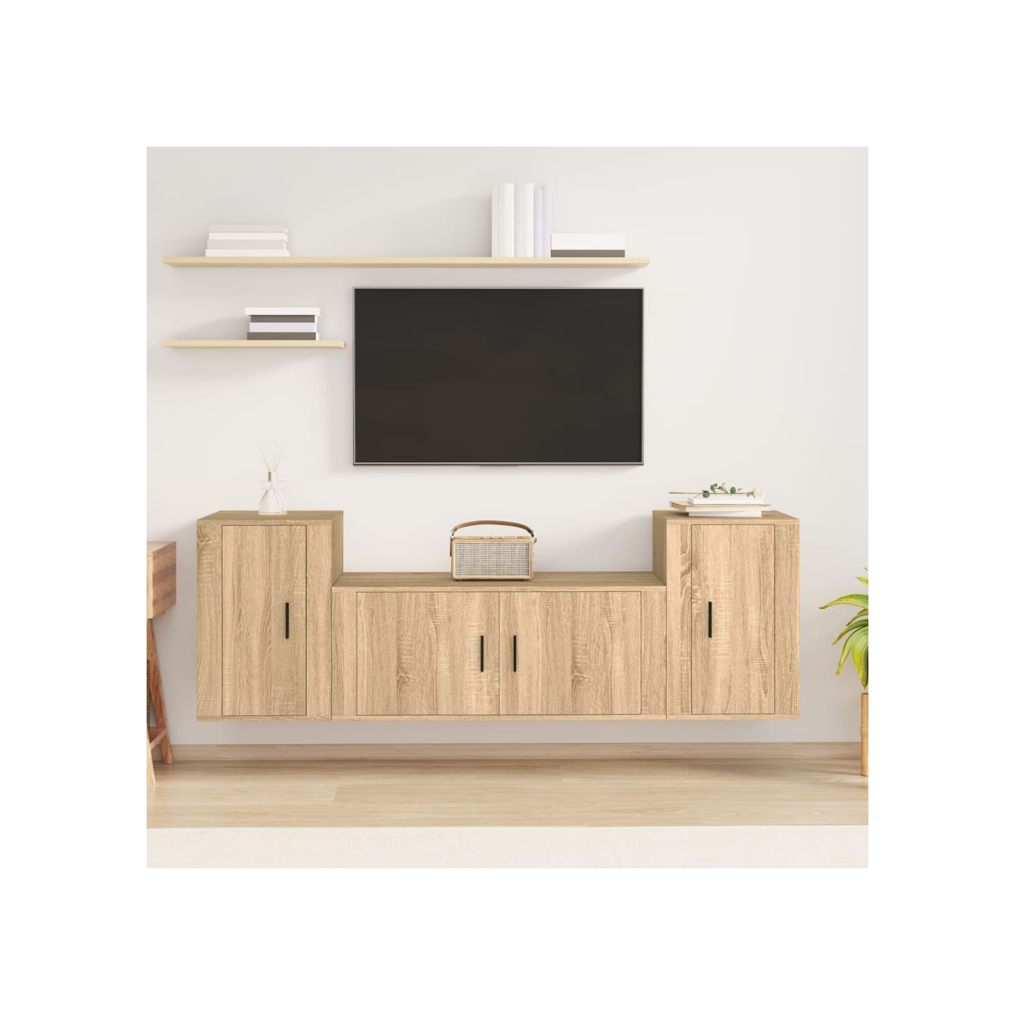 Ensemble de meubles TV 3 pcs Chêne sonoma Bois d'ingénierie