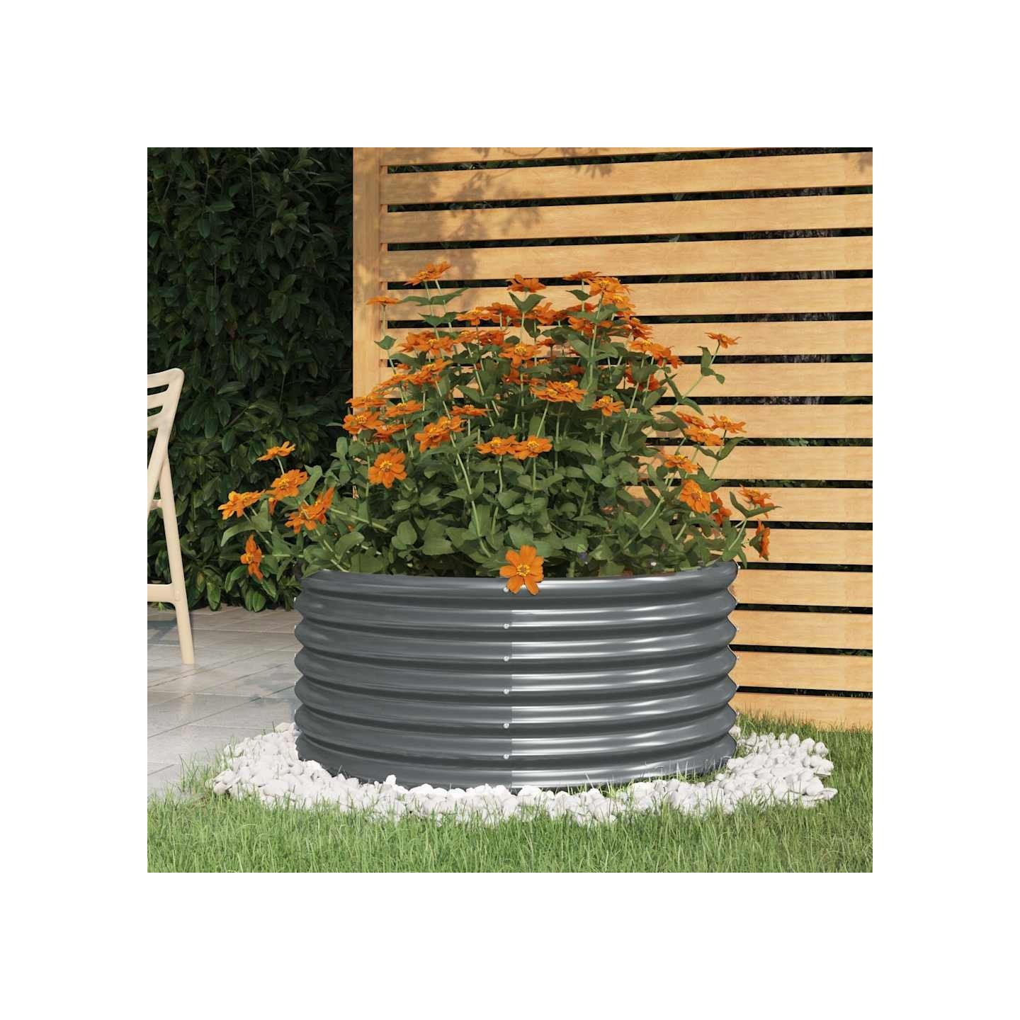 Jardinière Acier galvanisé 80x80x36 cm Anthracite