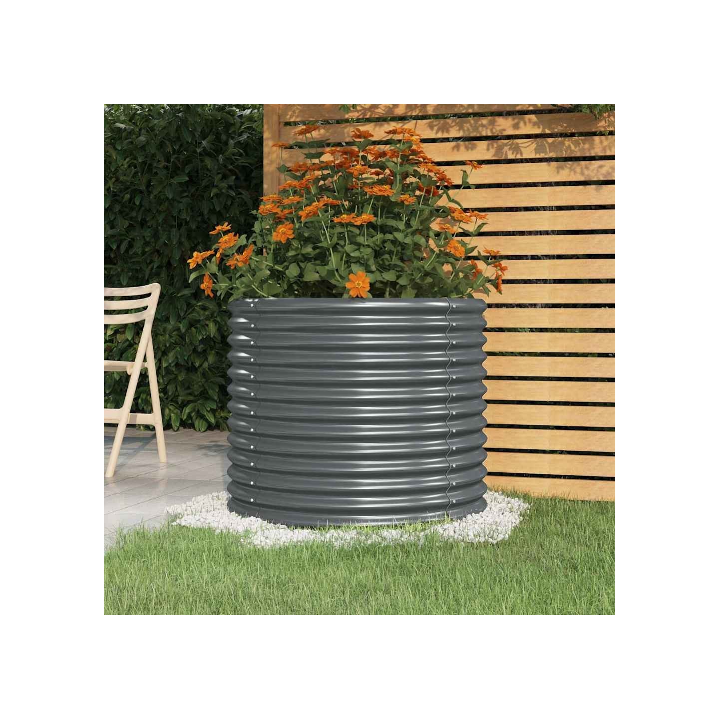 Jardinière Acier galvanisé 80x80x68 cm Anthracite