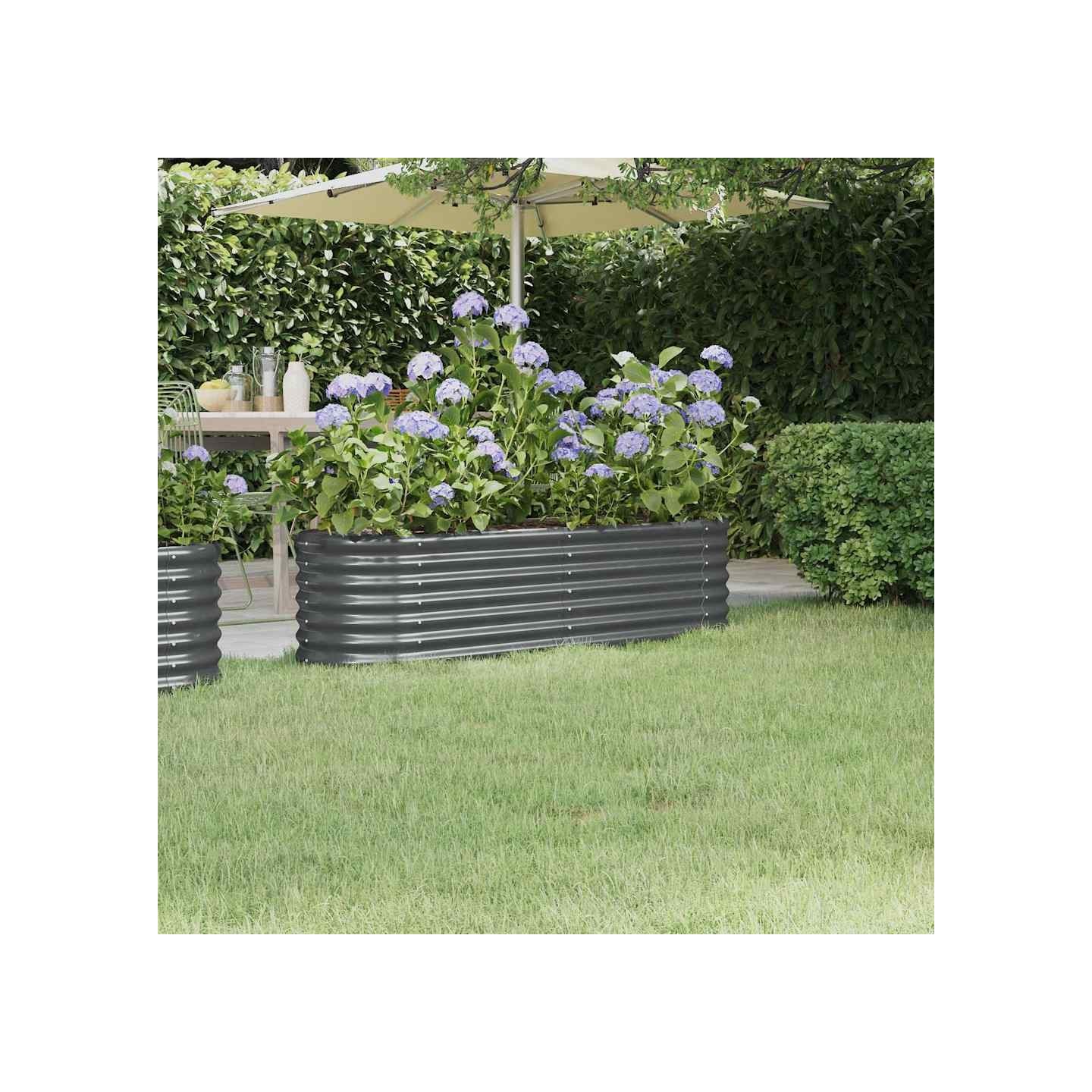 Lit surélevé de jardin Acier galvanisé Anthracite