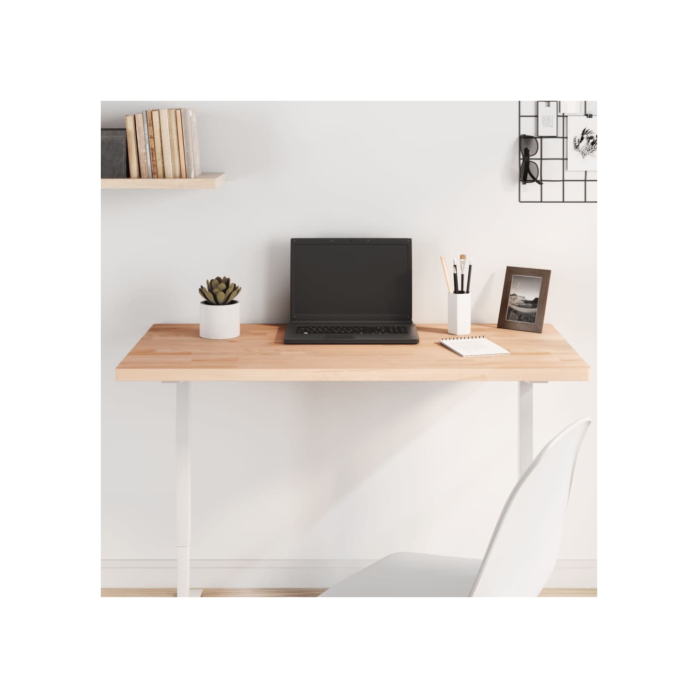 Dessus de table 100x50x2,5cm rectangulaire bois massif de hêtre
