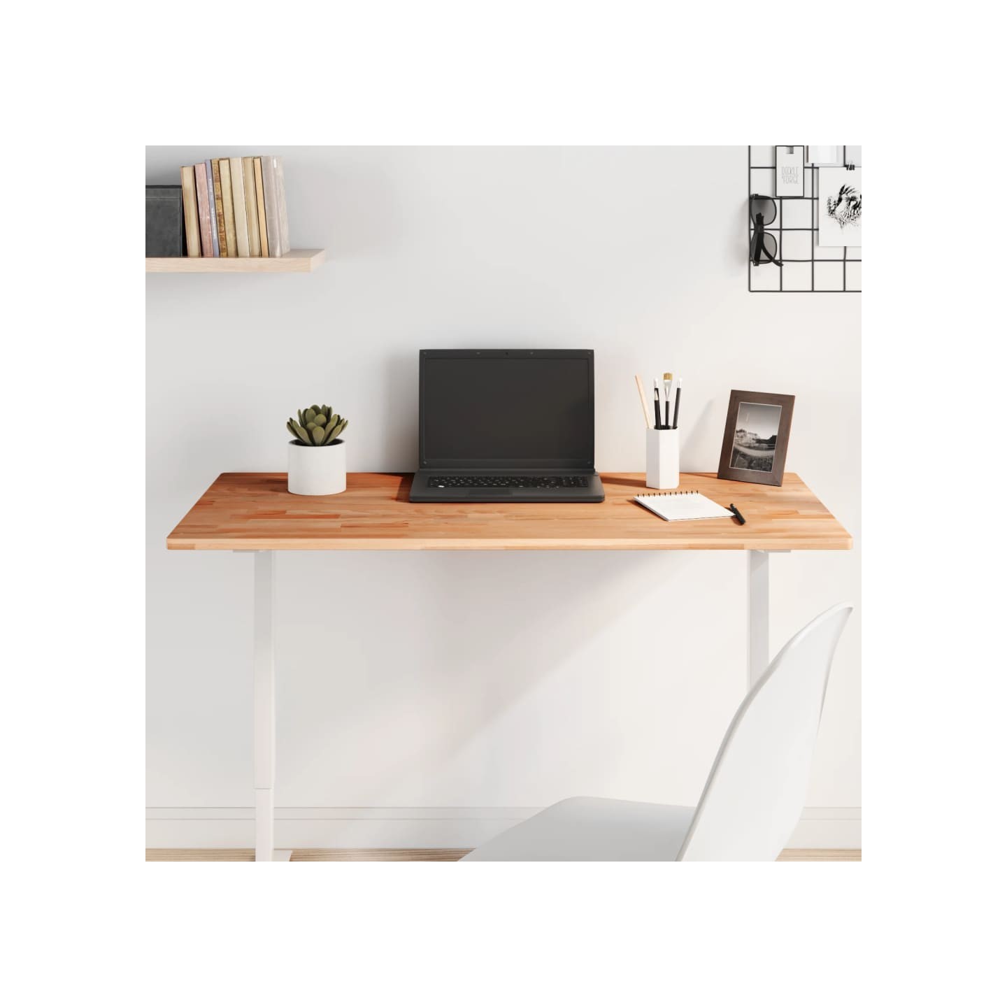Dessus de table 100x60x1,5cm rectangulaire bois massif de hêtre