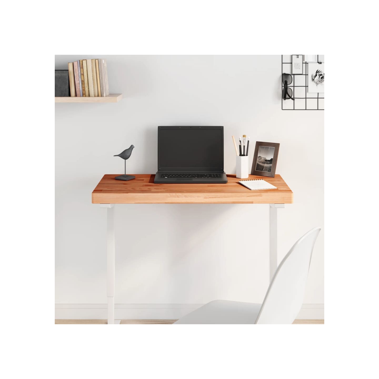 Dessus de table 80x40x4 cm rectangulaire bois massif de hêtre