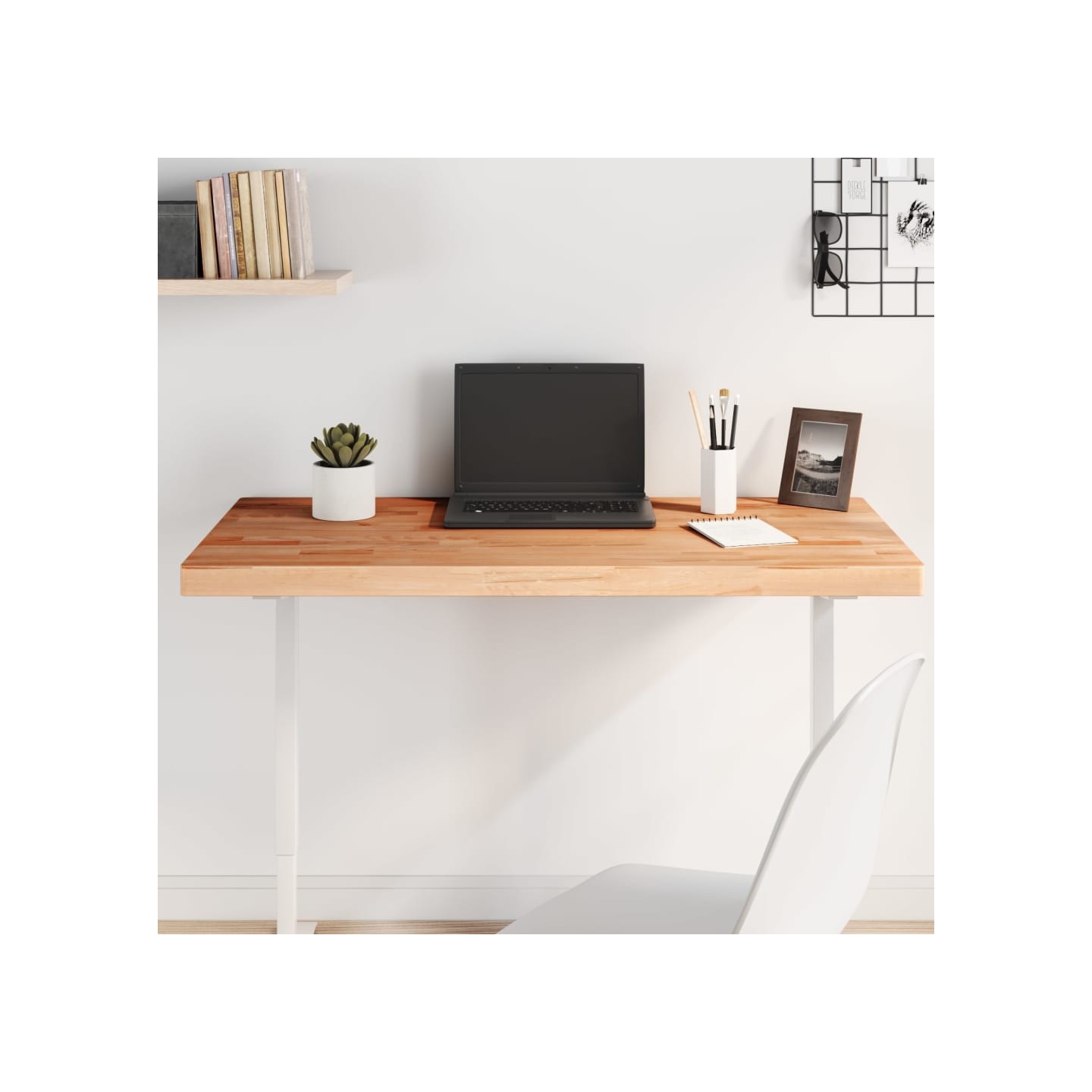 Dessus de table 100x50x4 cm rectangulaire bois massif de hêtre