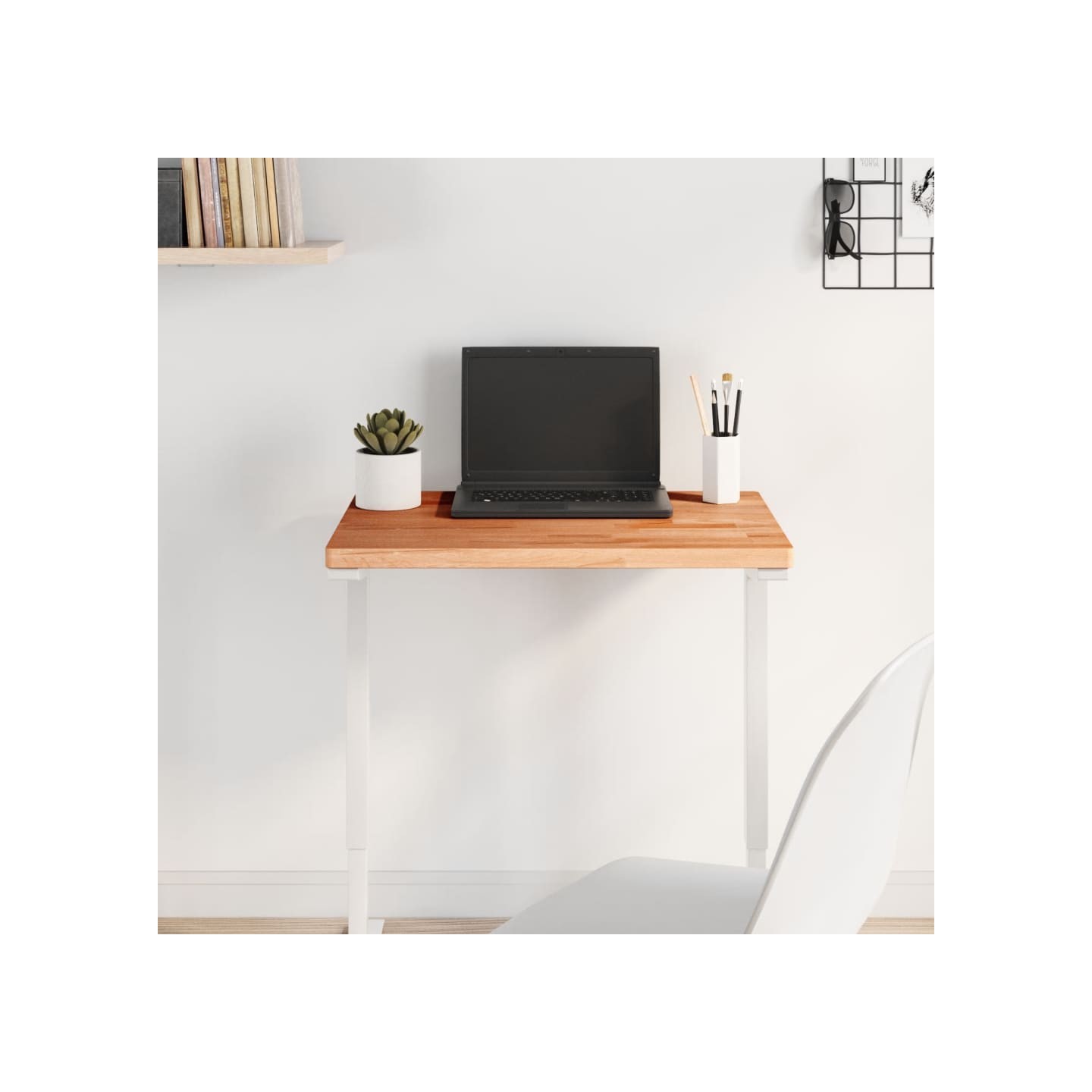 Dessus de table 60x40x2,5 cm rectangulaire bois massif de hêtre