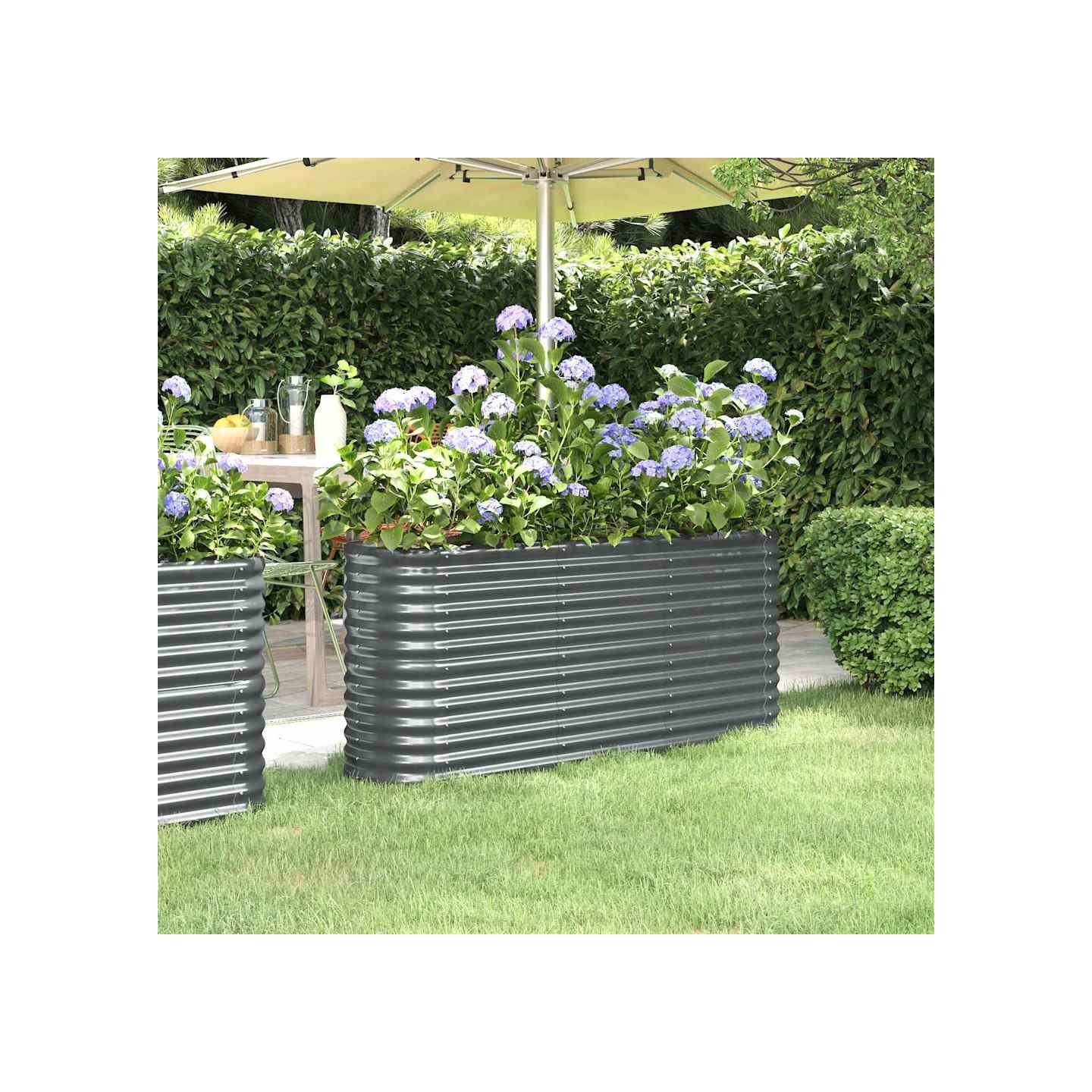 Lit surélevé de jardin Acier galvanisé Anthracite