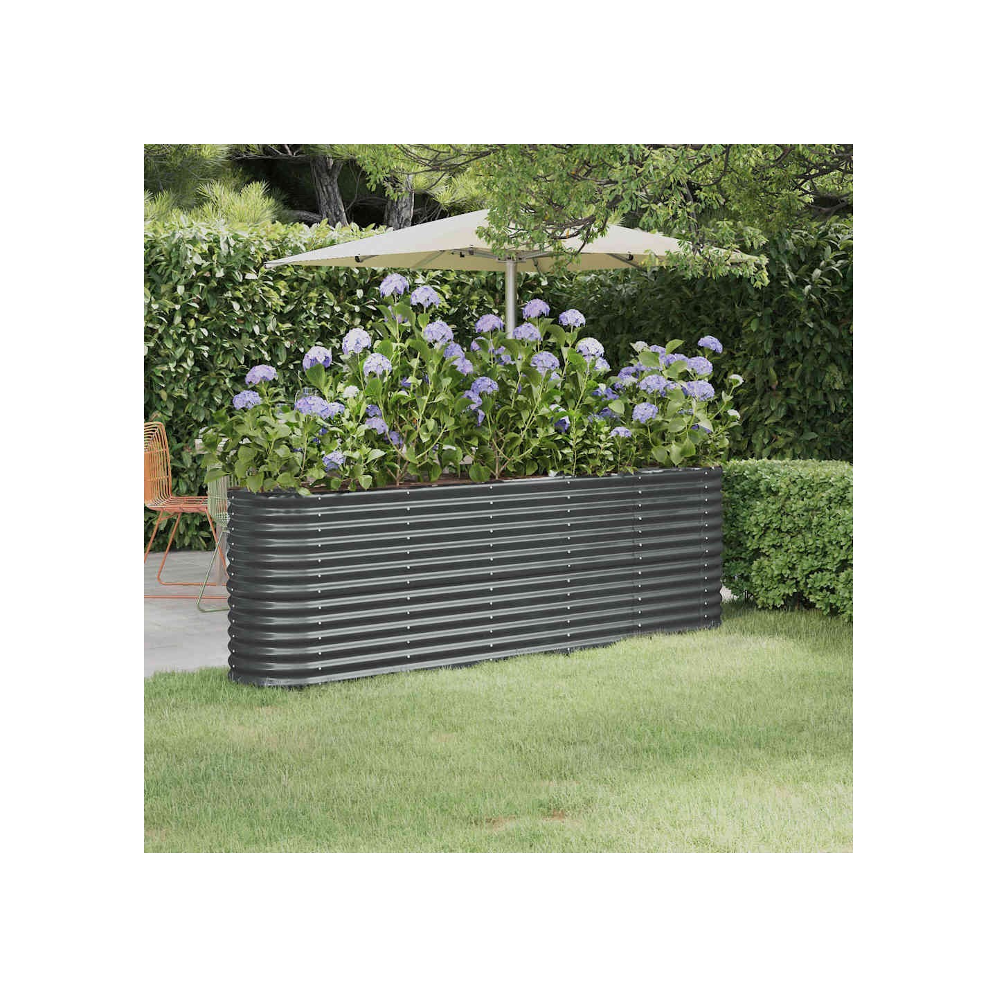 Lit surélevé de jardin Acier galvanisé Anthracite