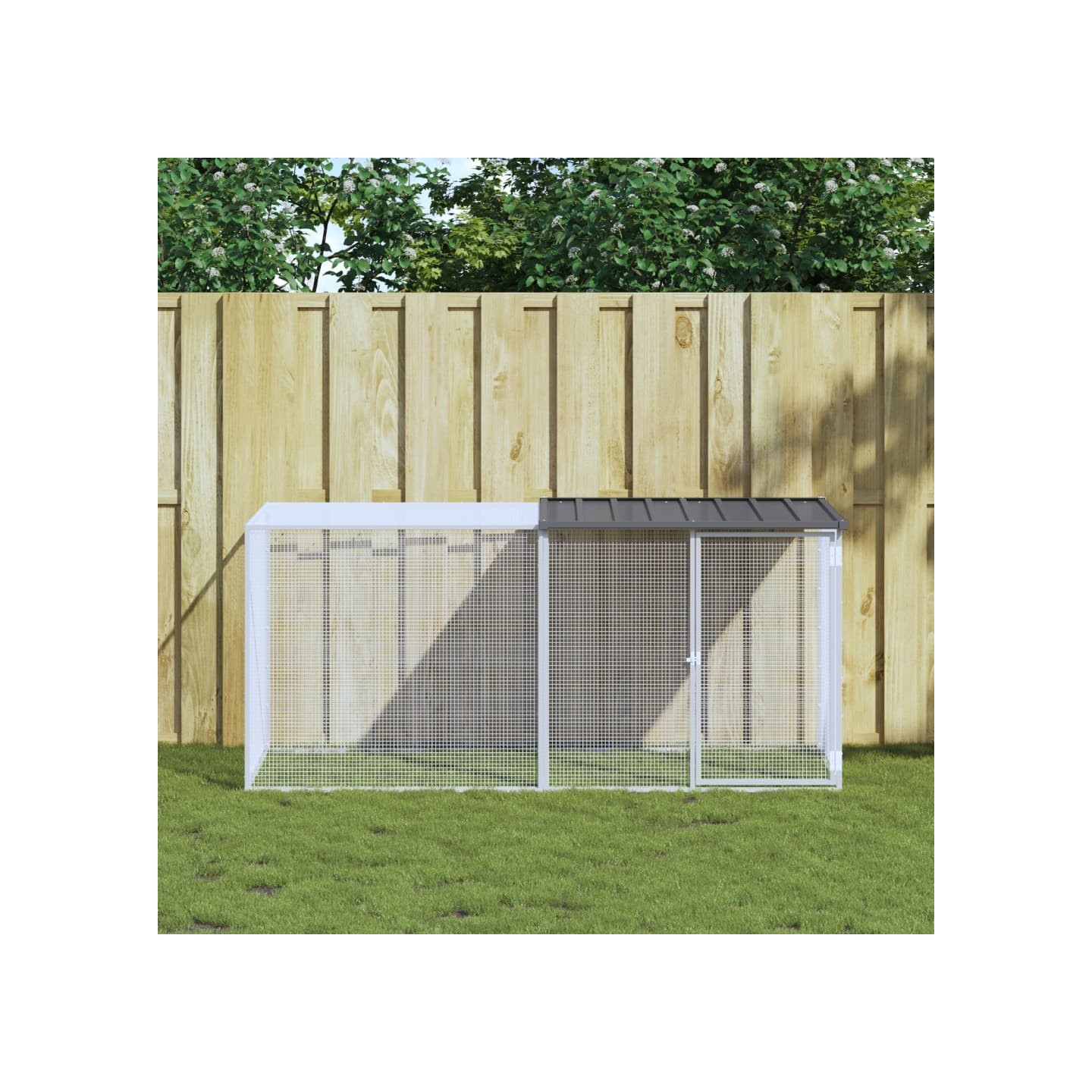 Cage à poulets avec toit anthracite 203 x 98 x 90 cm Acier galvanisé