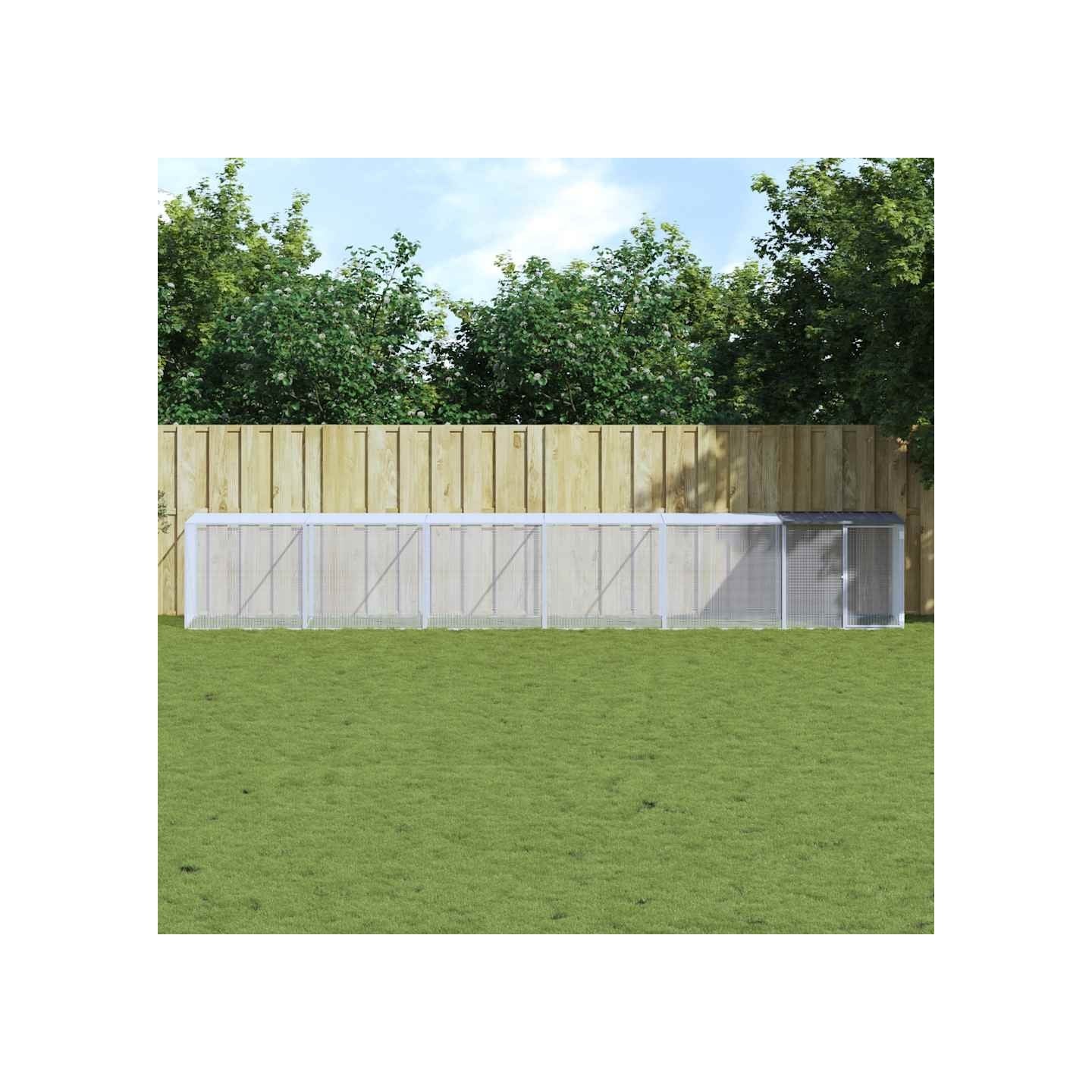 Poulailler avec toit anthracite 603x98x90 cm acier galvanisé