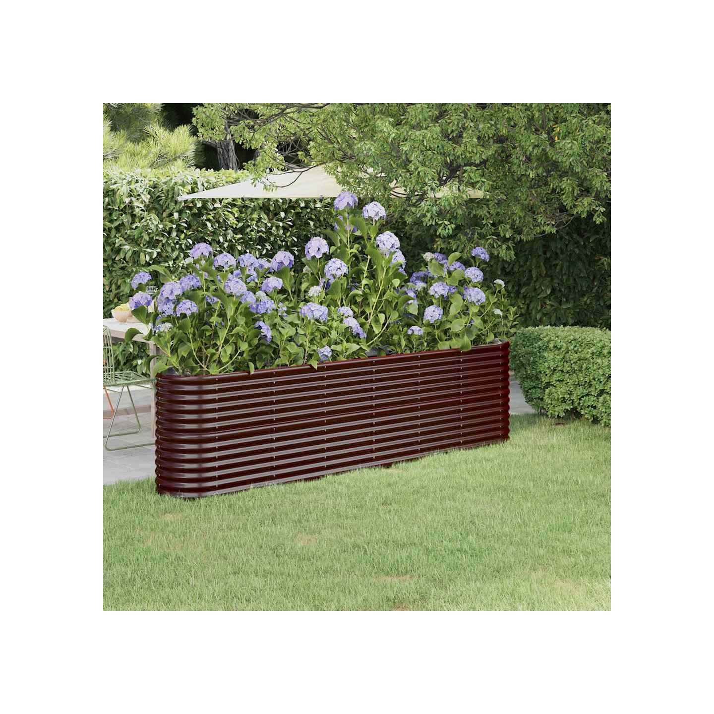 Lit surélevé de jardin Acier galvanisé marron