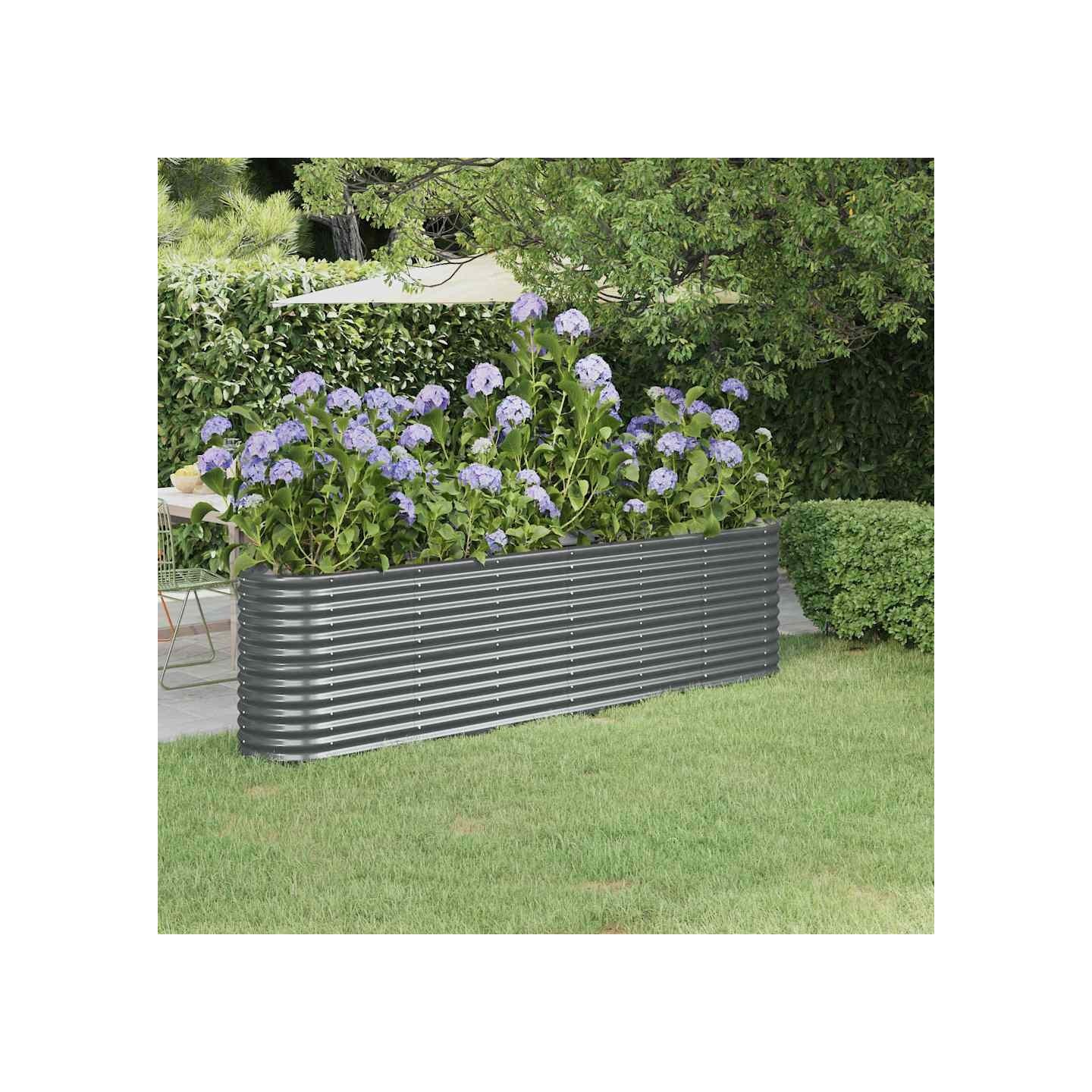 Lit surélevé de jardin Acier galvanisé Anthracite