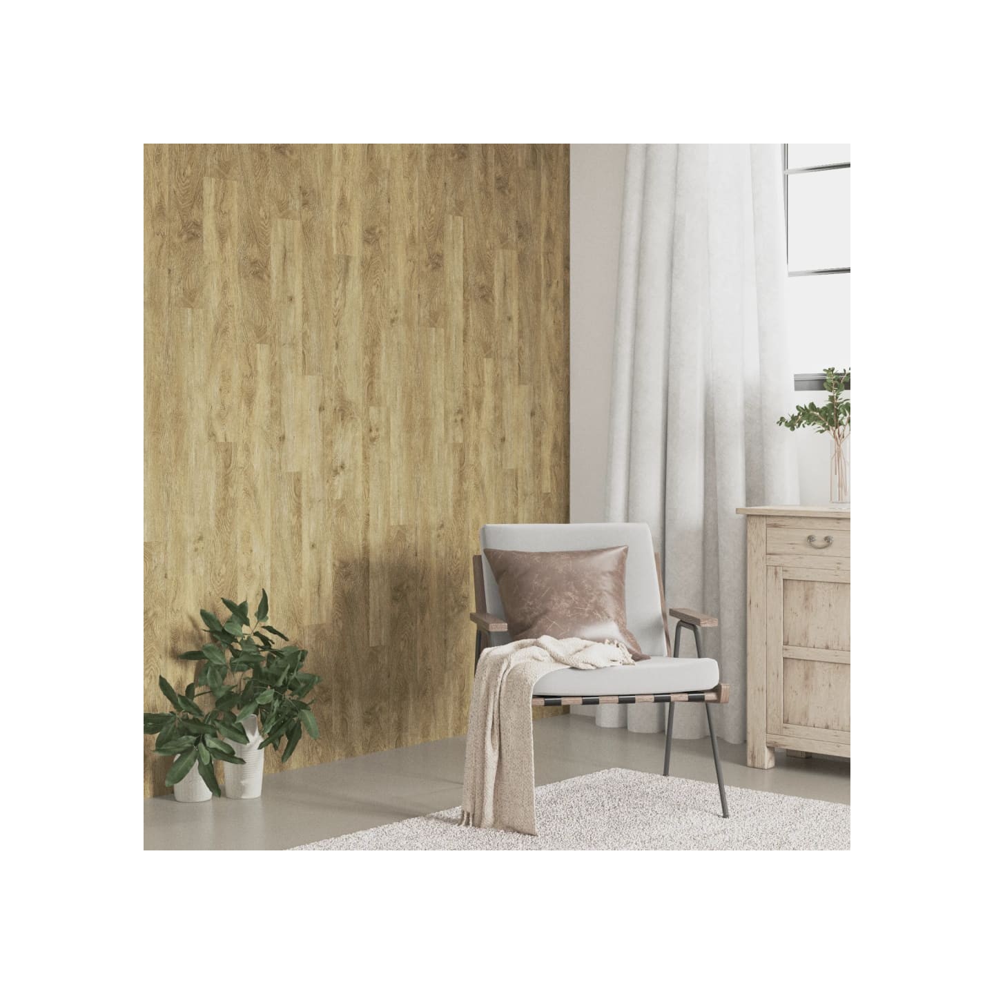 Panneaux muraux Aspect bois Marron PVC 4,12 m²