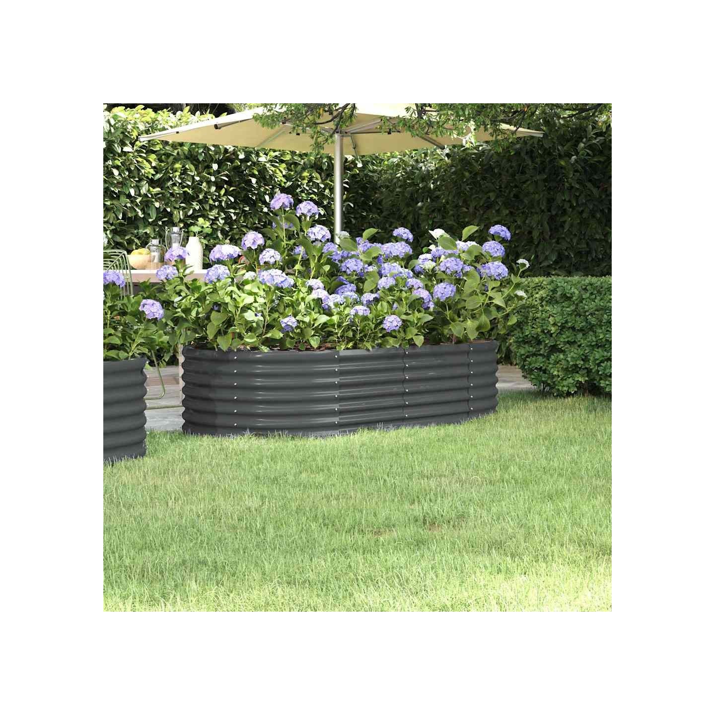 Lit surélevé de jardin Acier galvanisé Anthracite