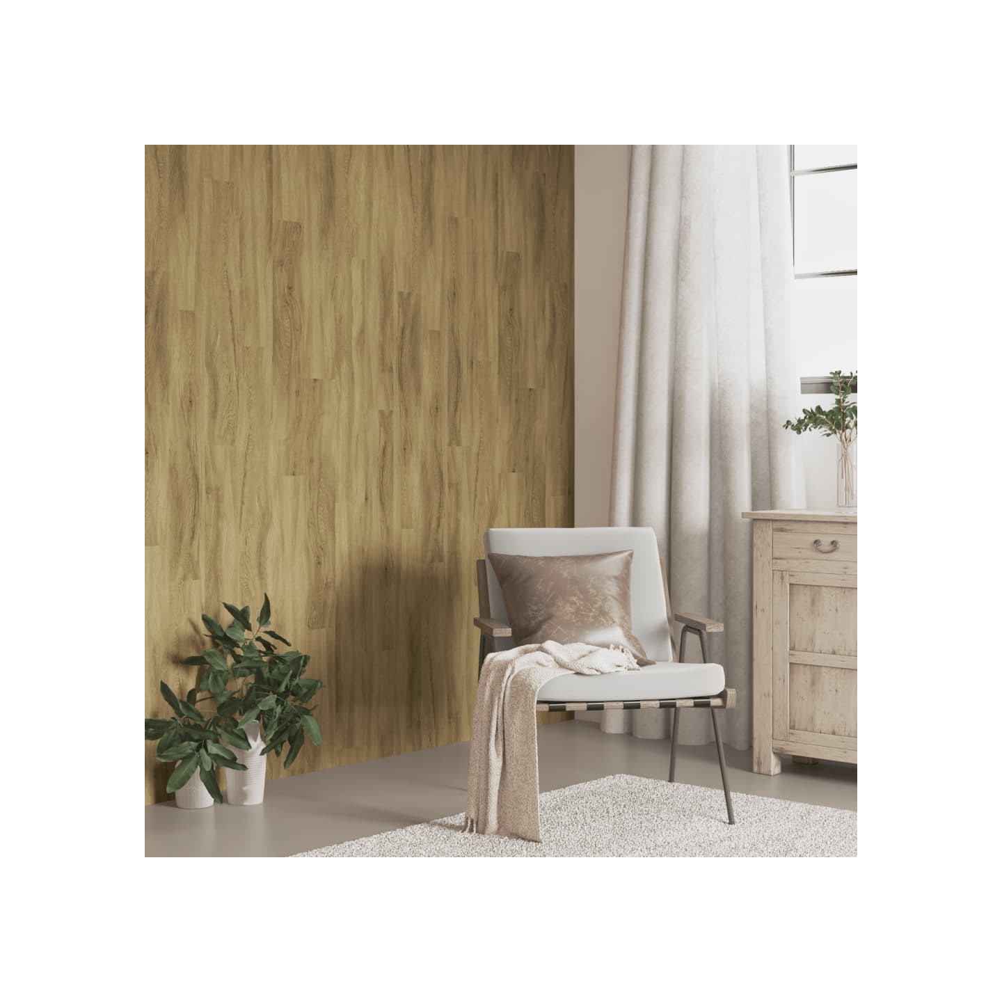 Panneaux muraux Aspect bois Marron PVC 4,12 m²